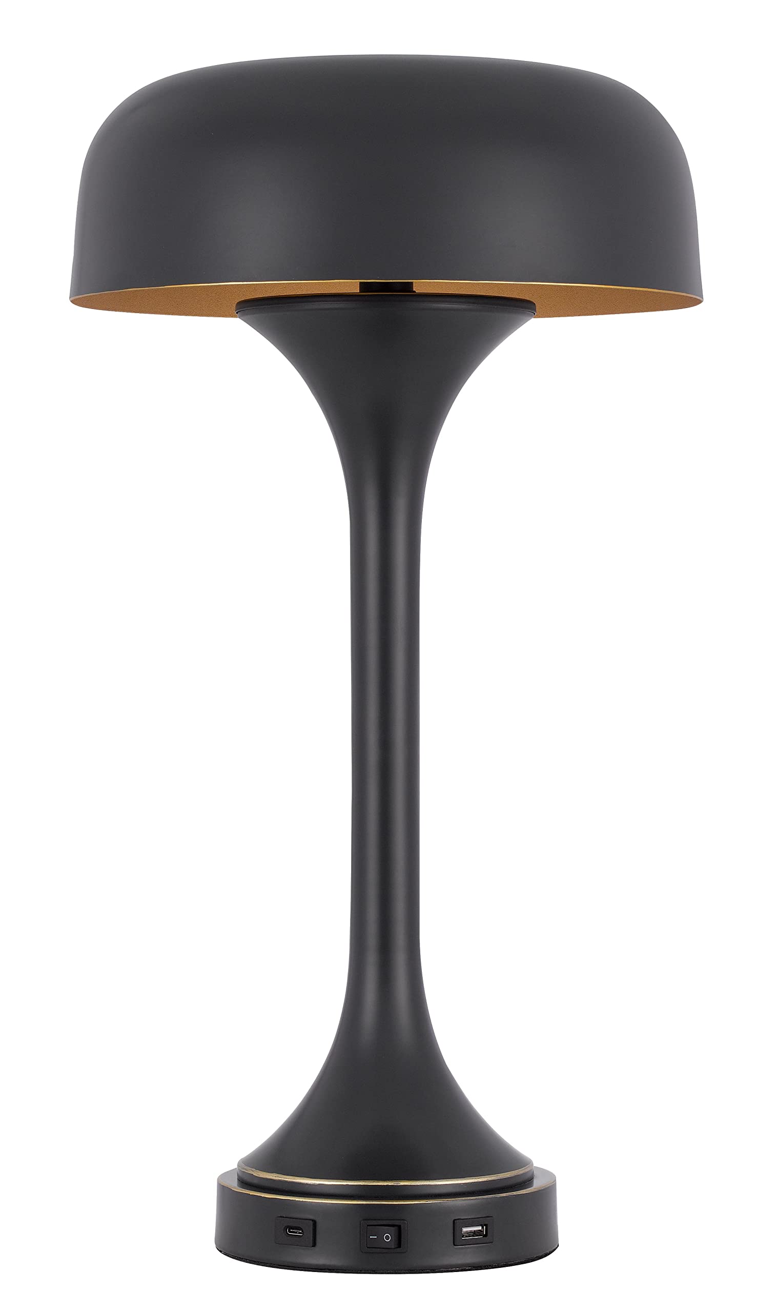 40W x 2 Mushroom Cloud Metal Desk Lamp with USB & Type-C Charging Ports - Modern Office Lighting with Dual Charging for Home & Workspace