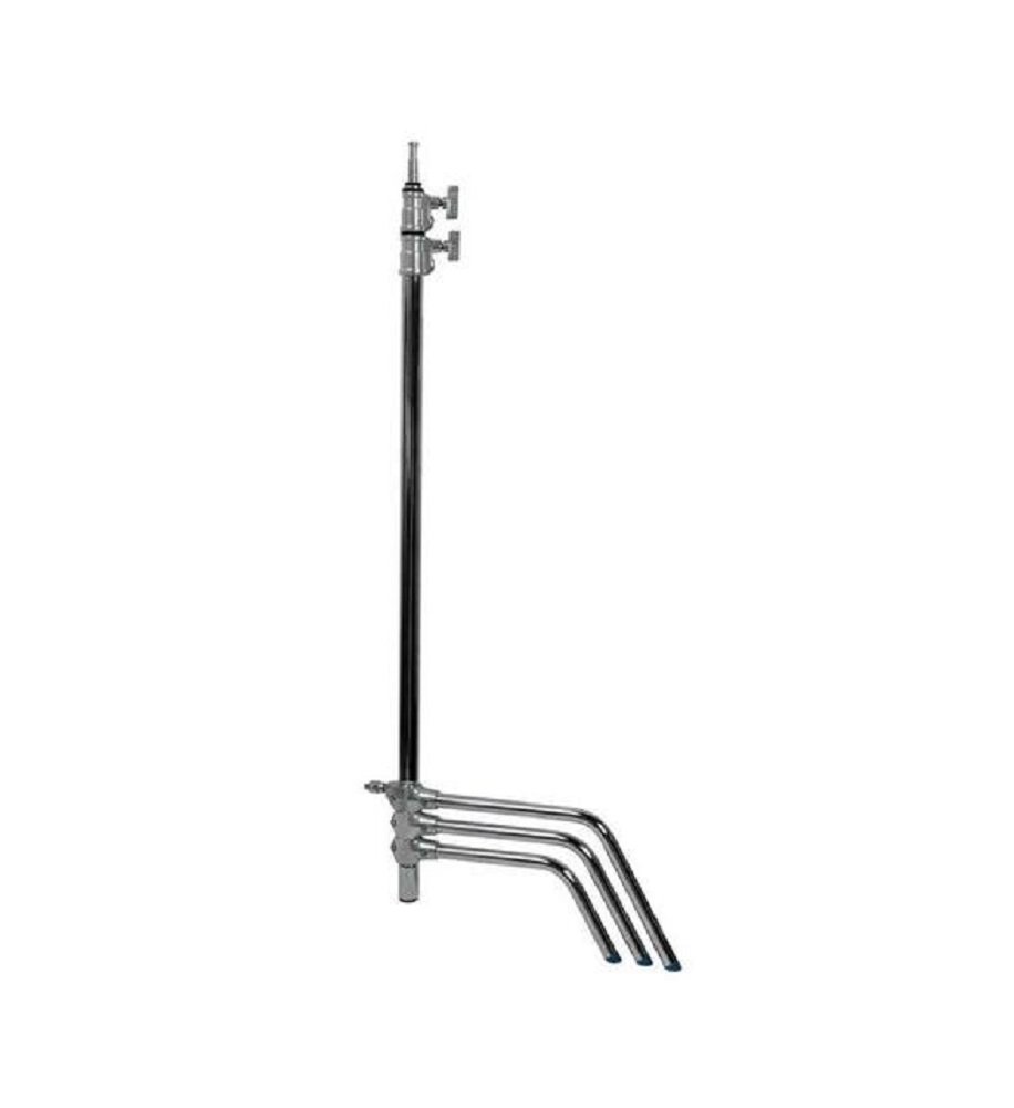 Avenger A2030DKIT 40-Inch Steel Detachable Base C-Stand with Grip Kit (Chrome) - Professional Photography & Video Lighting Support for Studios, Film Sets, and Content Creation