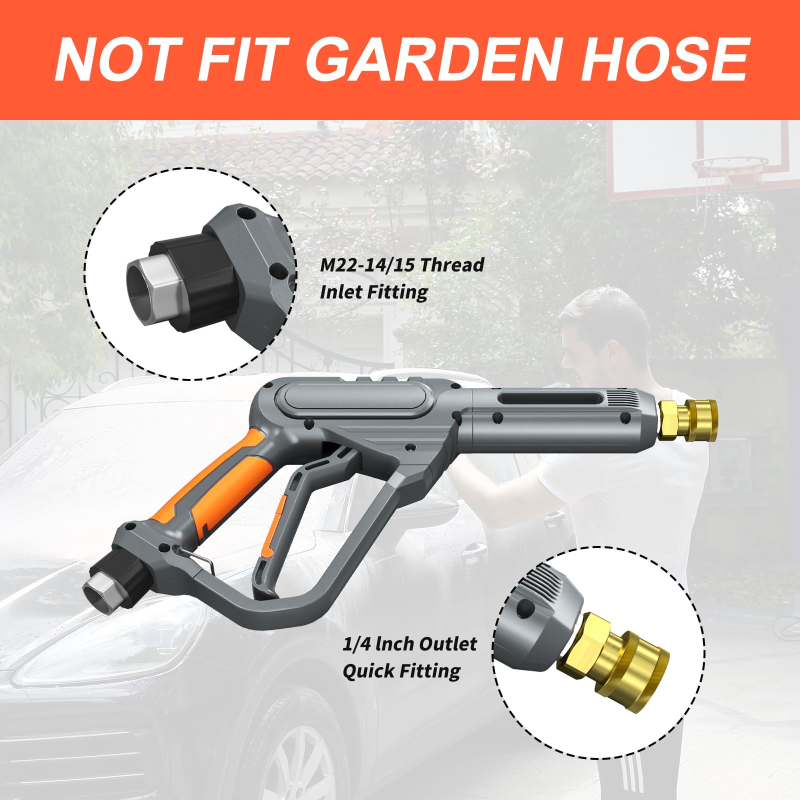 **3600 PSI Pressure Washer Gun with 50 FT Hose, Extension Wand, Quick Connector & 7 Nozzle Tips – Heavy-Duty Cleaning for Driveways, Decks, Cars & Outdoor Surfaces**    *(Optimized for Google SEO, includes use cases like driveways, decks, cars, and outdoor cleaning.)*