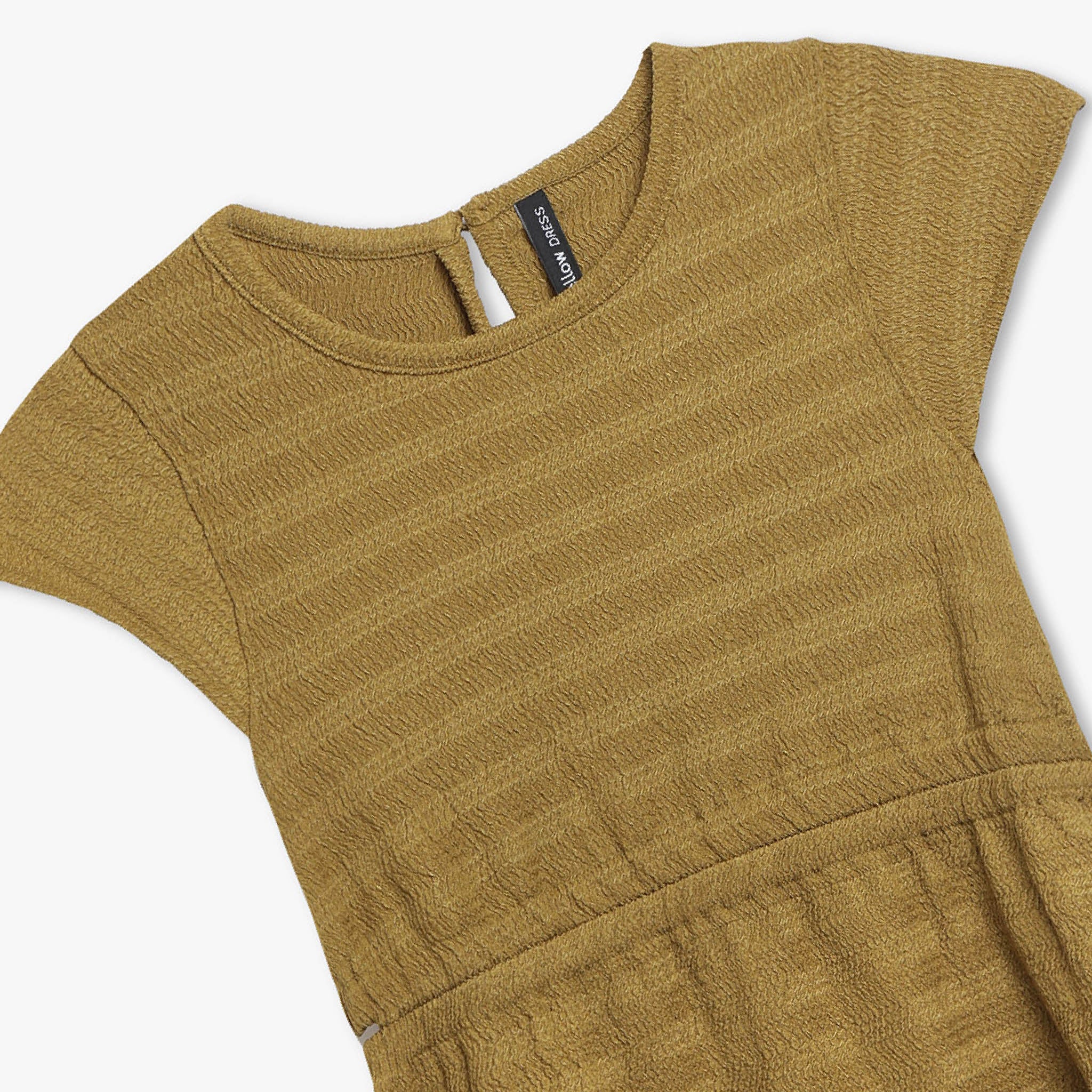 Girls Solid Color Short Sleeve Scoop Neck Casual Dress - Perfect for School, Playdates & Summer Outfits