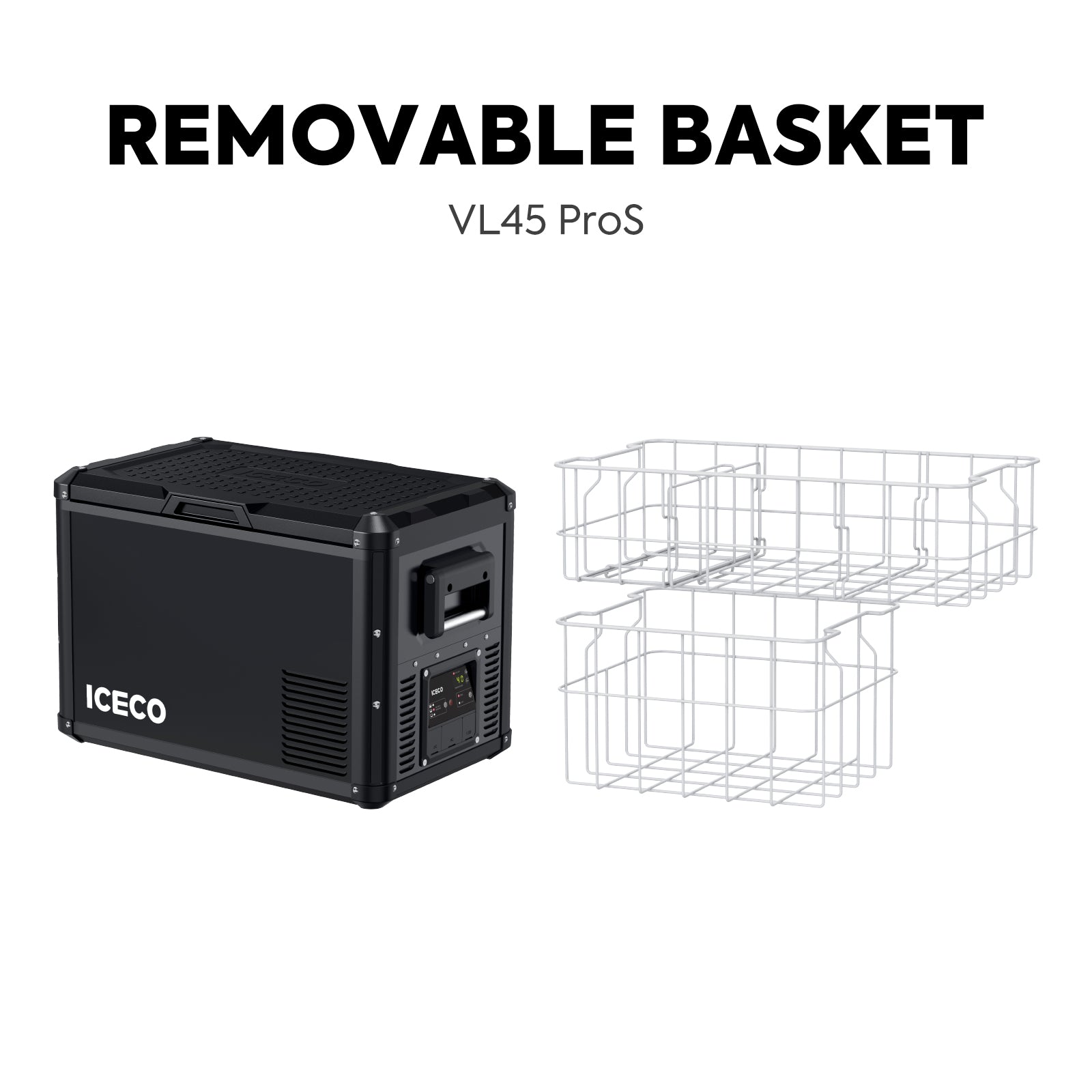 ICECO VL45ProS 47.5QT Portable Car Refrigerator Freezer with BC75 Folding Beach Chair - Perfect for Camping, Road Trips, Beach Outings & Tailgating