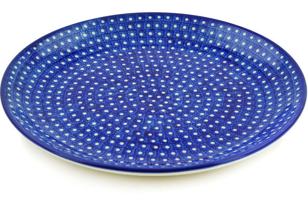 10-Piece White Polka Dot Dinner Plate Set - Elegant Ceramic Plates for Everyday Dining, Parties & Home Decor