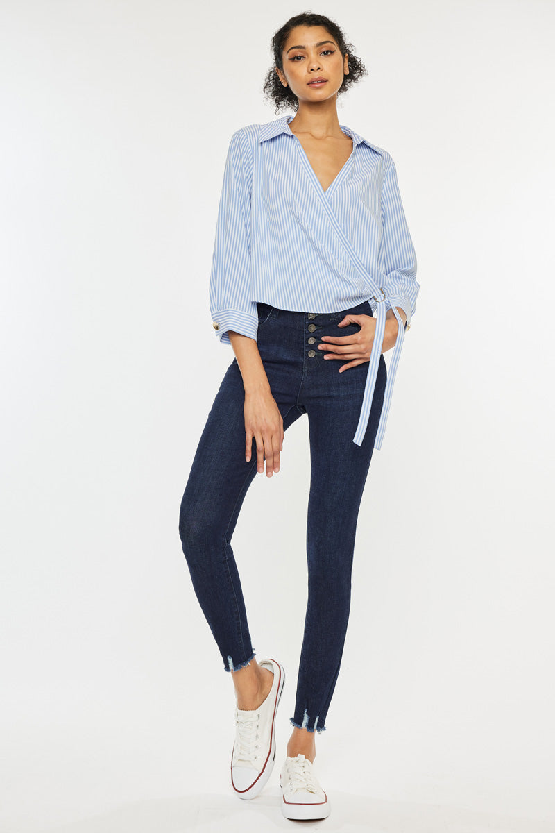 Clove Essentials High Rise Ankle Skinny Jeans for Women - Stretchy Denim Pants, Slim Fit, Comfortable & Trendy - Perfect for Casual Outfits, Date Nights & Office Wear