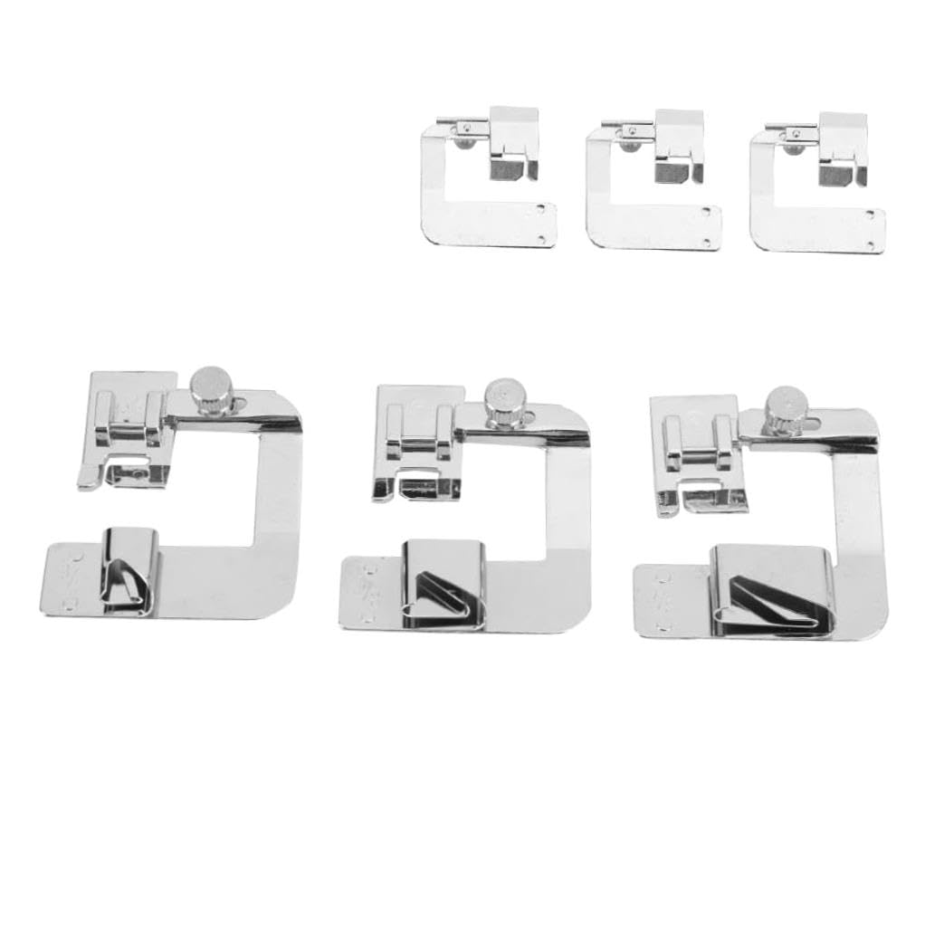 3Pcs Sewing Machine Presser Feet Set - Hemming, Binding & Bias Tape Making Foot Kit with Rolled Hem & Binder Attachments | Perfect for Quilting, Dressmaking & DIY Sewing Projects | Sewing Machine Accessories