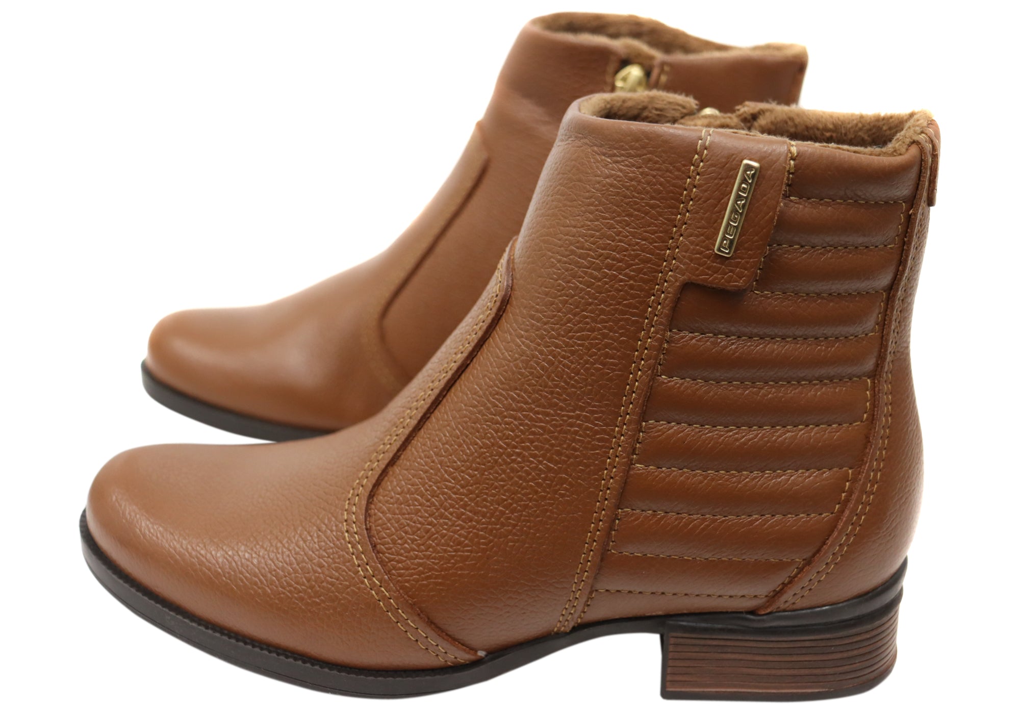 Pegada Dulce Women's Comfortable Brazilian Leather Ankle Boots - Stylish & Soft for Everyday Wear, Office, and Casual Outings