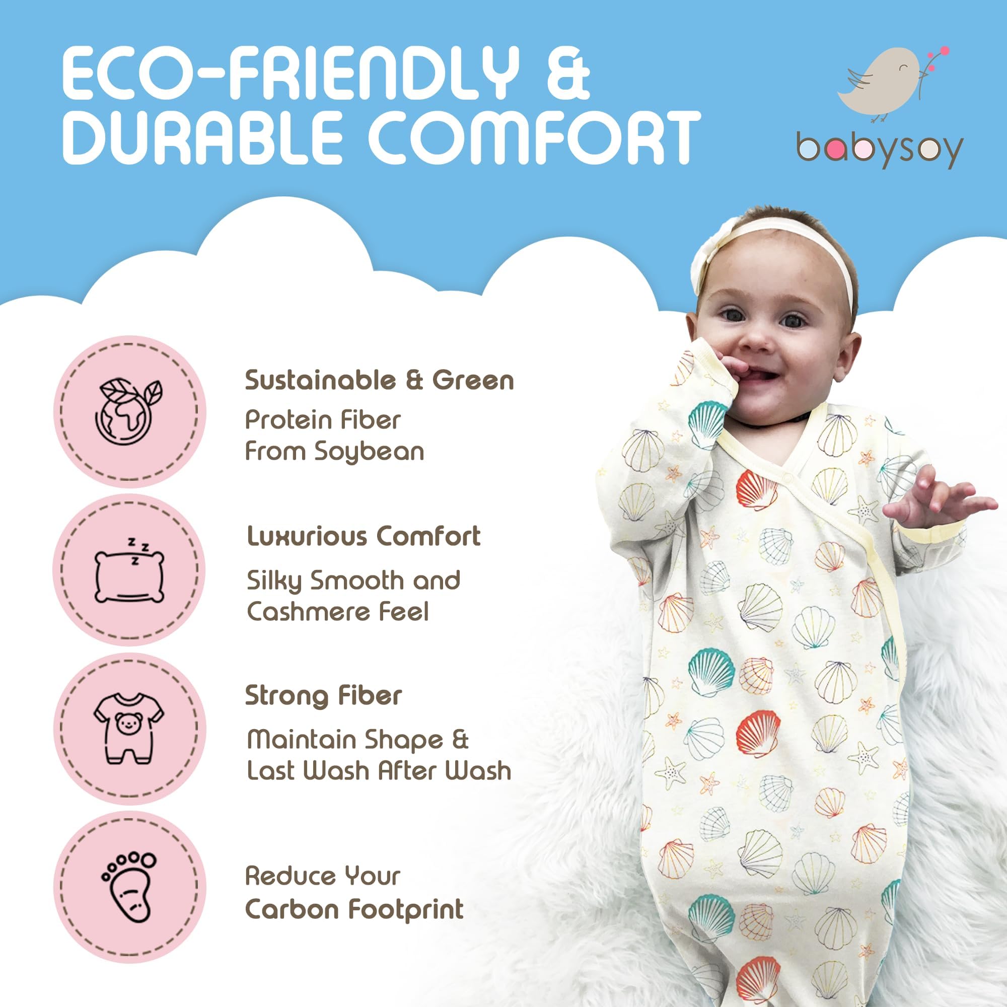 Babysoy Newborn Baby Girl Summer Princess Bubble Romper Onesie - Lightweight Cotton Infant Summer Outfit for 0-24 Months | Perfect for Beach, Park & Family Photos