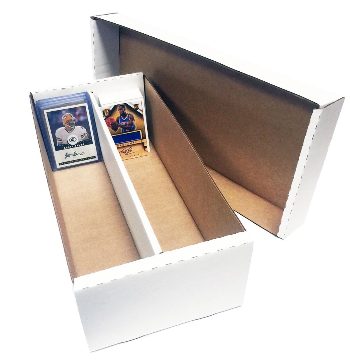 MAX PRO 5-Pack 2 Row Shoe Storage Box (1600 Count) - Heavy Duty Cardboard Trading Card Organizer for Baseball, Football, Basketball, Hockey, NASCAR Cards - Perfect for Sports Memorabilia & Gaming Card Collection - Ideal for Home Organization & Display