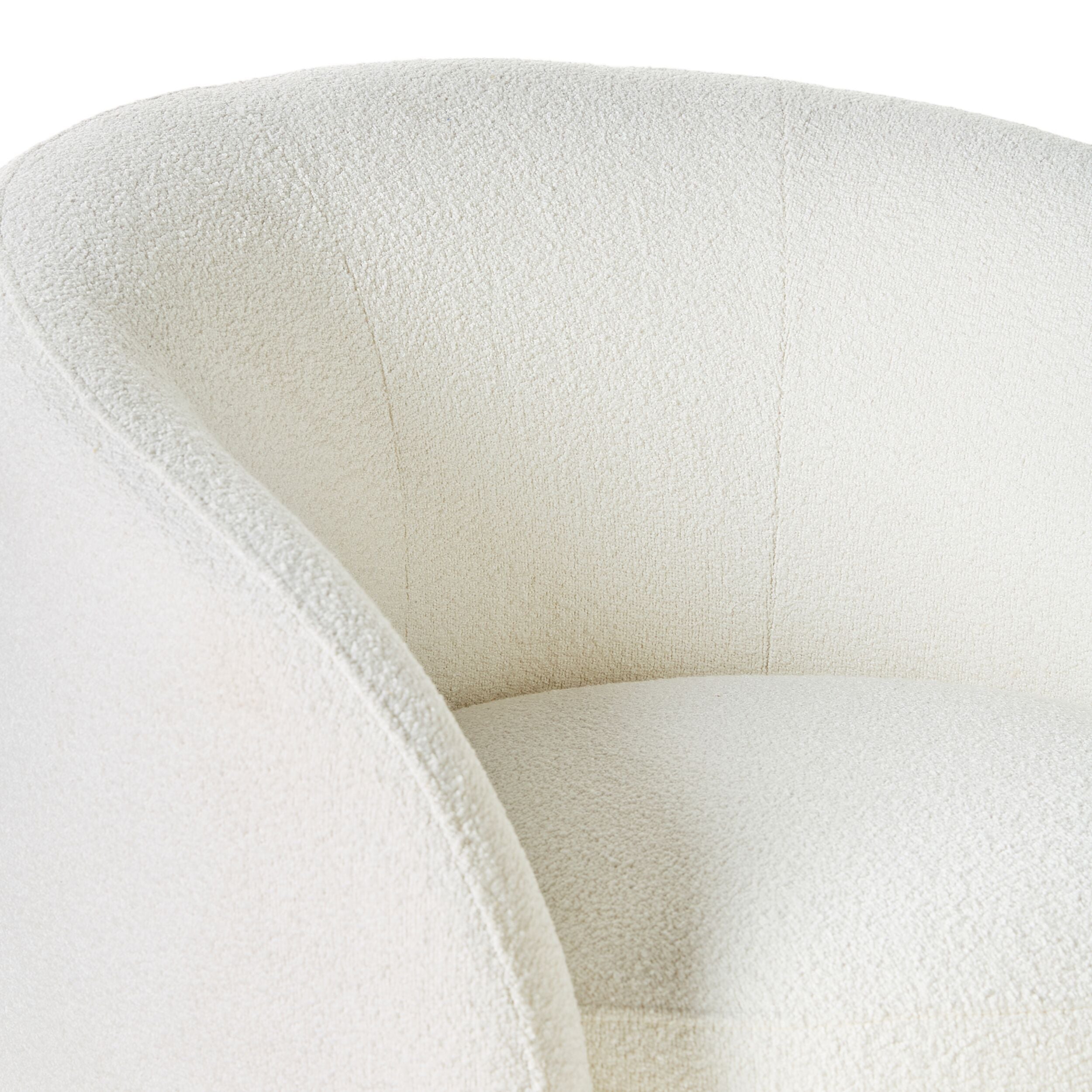 Alessa Swivel Armchair - Modern Velvet Upholstered Lounge Chair with 360° Rotation, Cloud White - Perfect for Living Room, Bedroom, or Office Decor