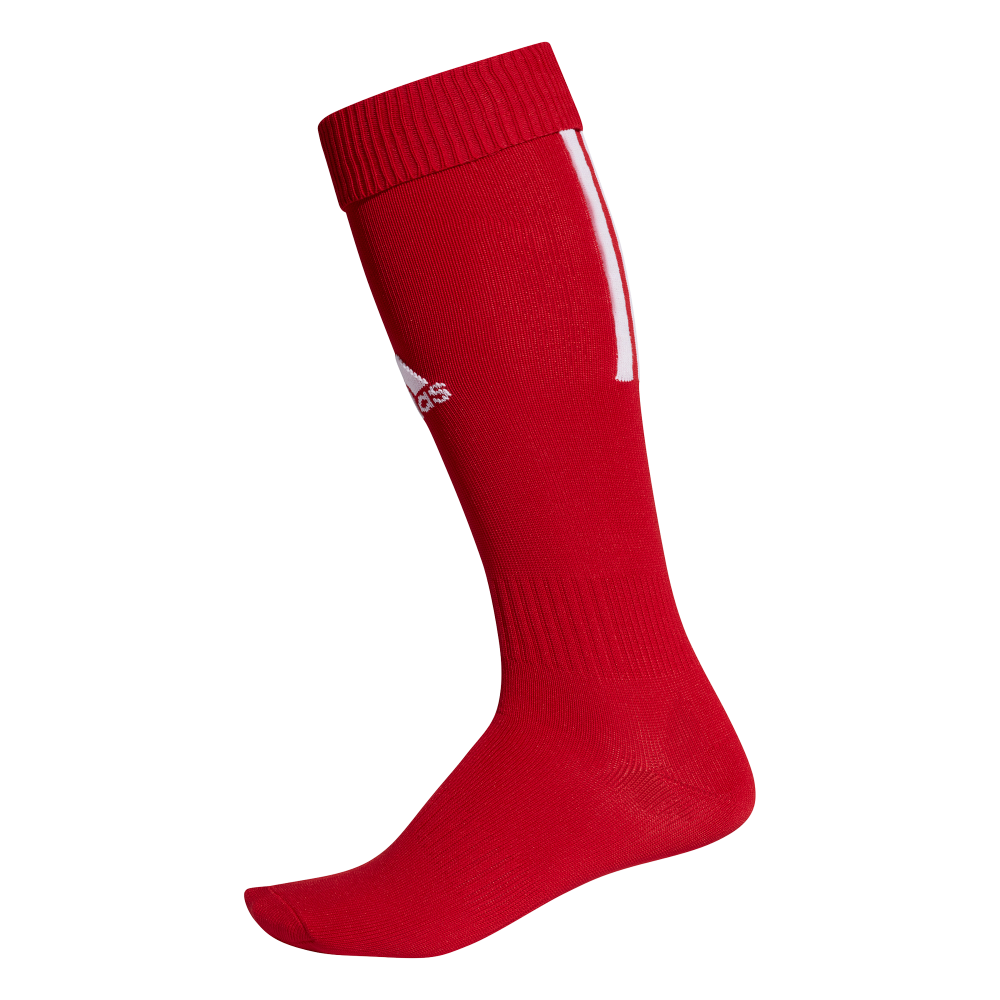 Adidas Santos 18 Soccer Socks - Red & White Football Socks for Men - Comfortable Breathable Athletic Socks for Soccer, Training & Sports Performance