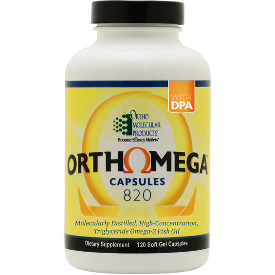 OrthOmega 820 Fish Oil Omega-3 Supplement - 60 Softgel Capsules for Heart, Brain & Joint Health - Supports Cardiovascular Function & Cognitive Performance