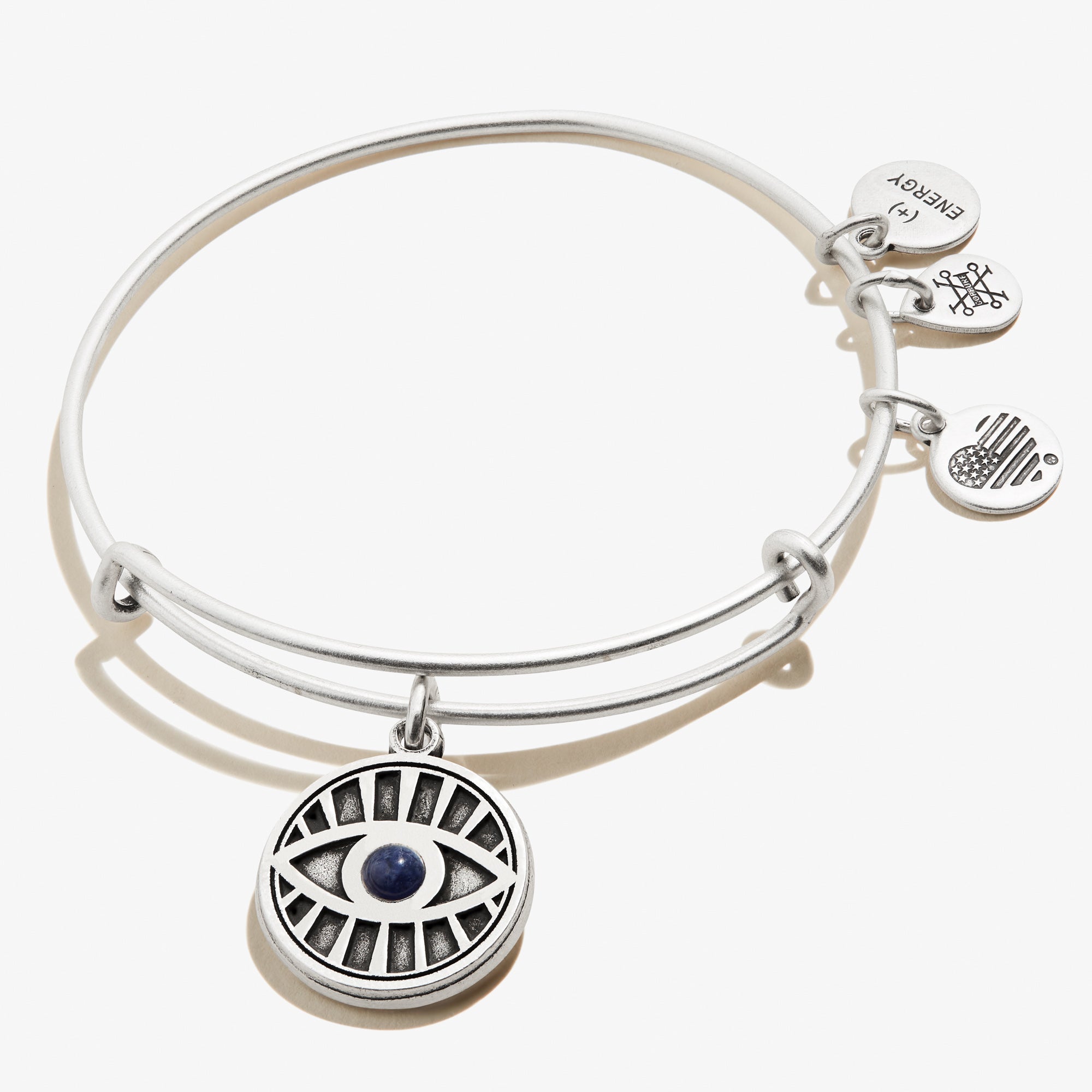 Evil Eye Sodalite Charm Bangle - Protection Bracelet for Women, Spiritual Healing Jewelry - Perfect for Meditation, Yoga & Positive Energy