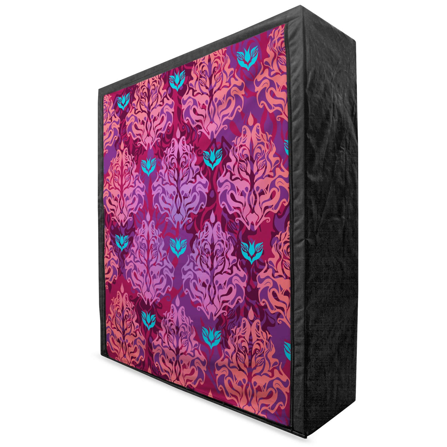 Ambesonne Portable Fabric Wardrobe with Vintage Floral Design - 59