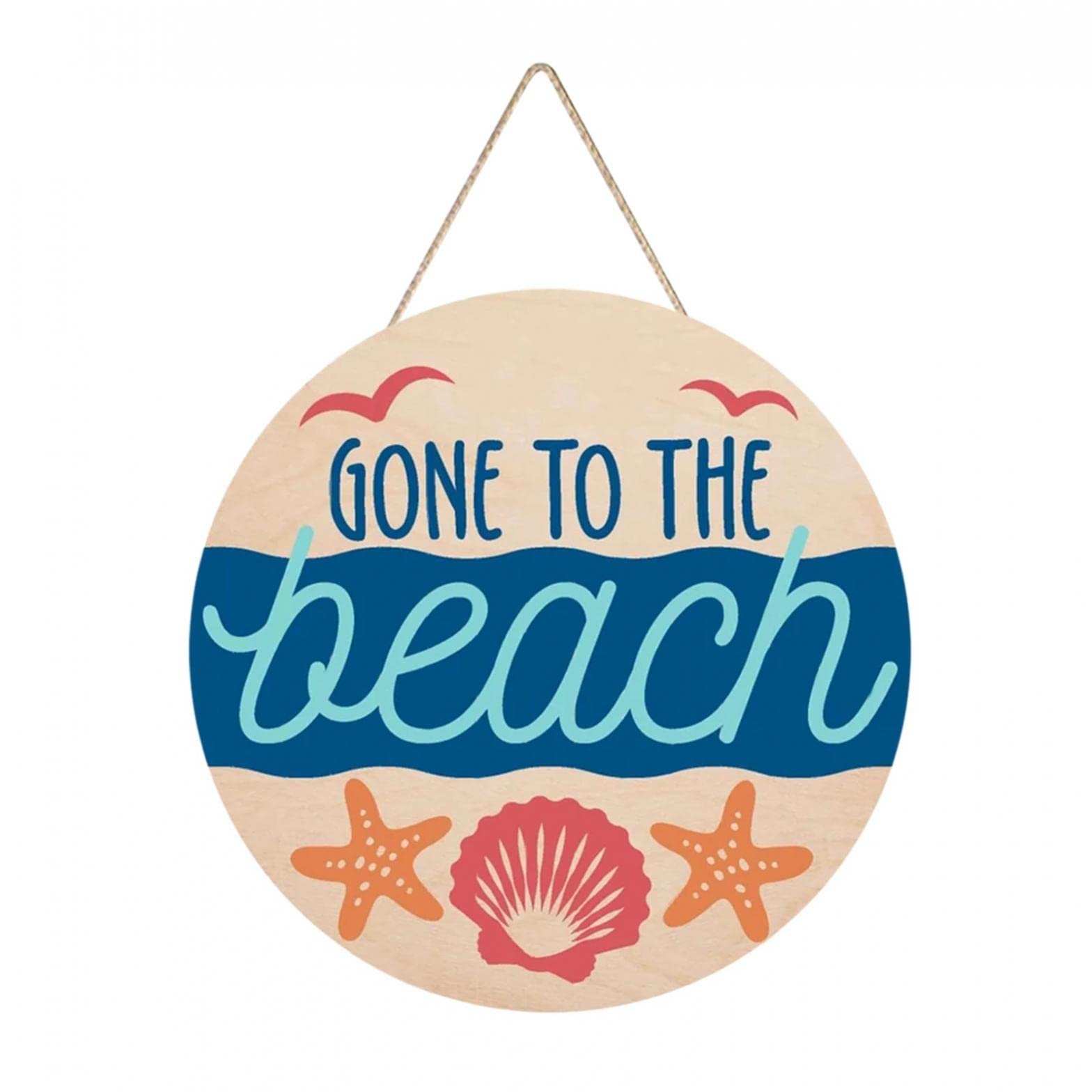 Wooden Summer Welcome Sign for Front Door - Beach Themed Home Decor, Indoor Outdoor Farmhouse Porch & Garden Wall Hanging Plaque - Perfect for Summer Parties, Beach House Entryway, and Coastal Style Decor
