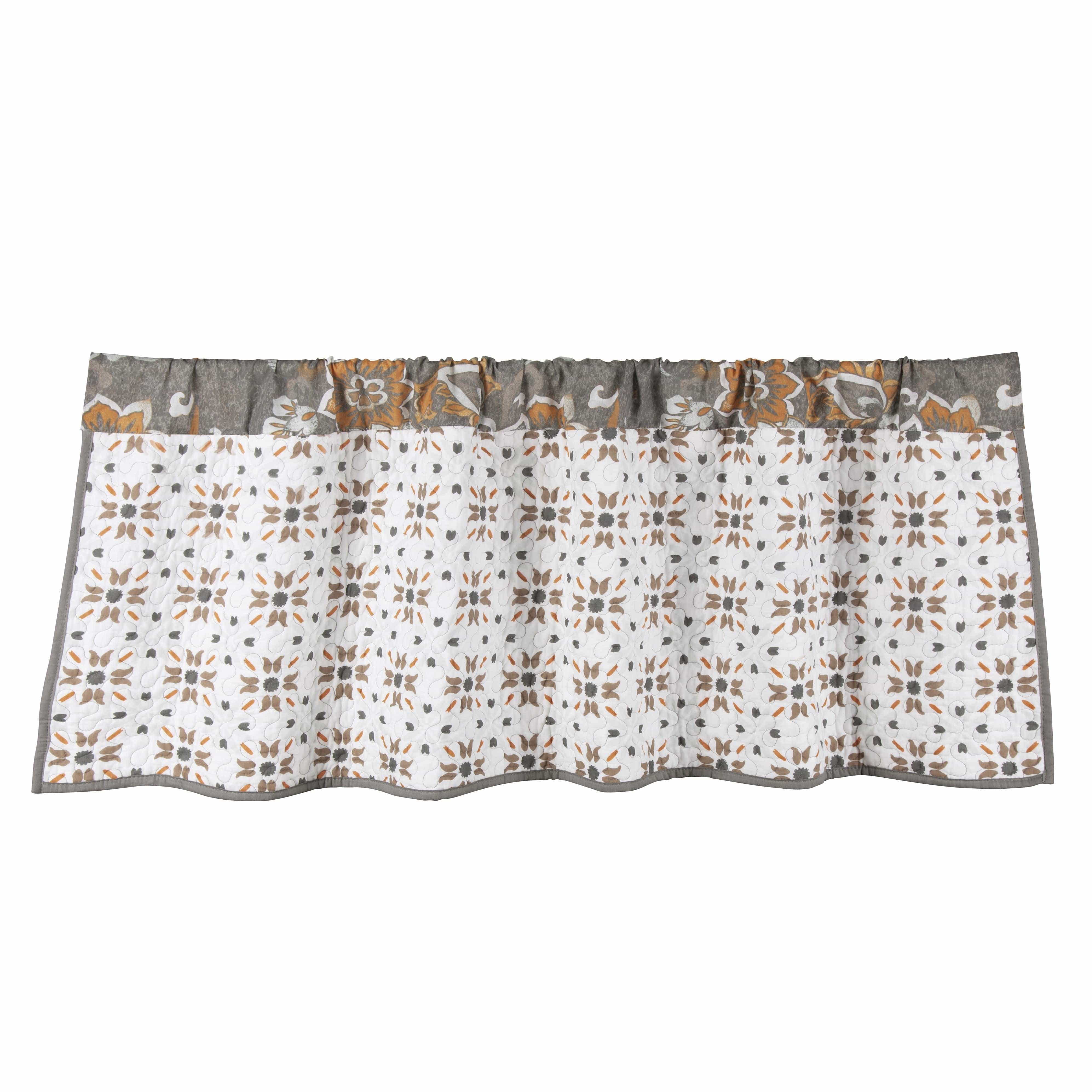 Abbie Western Paisley Quilted Valance - Elegant Bedroom Window Treatment for Western Home Decor