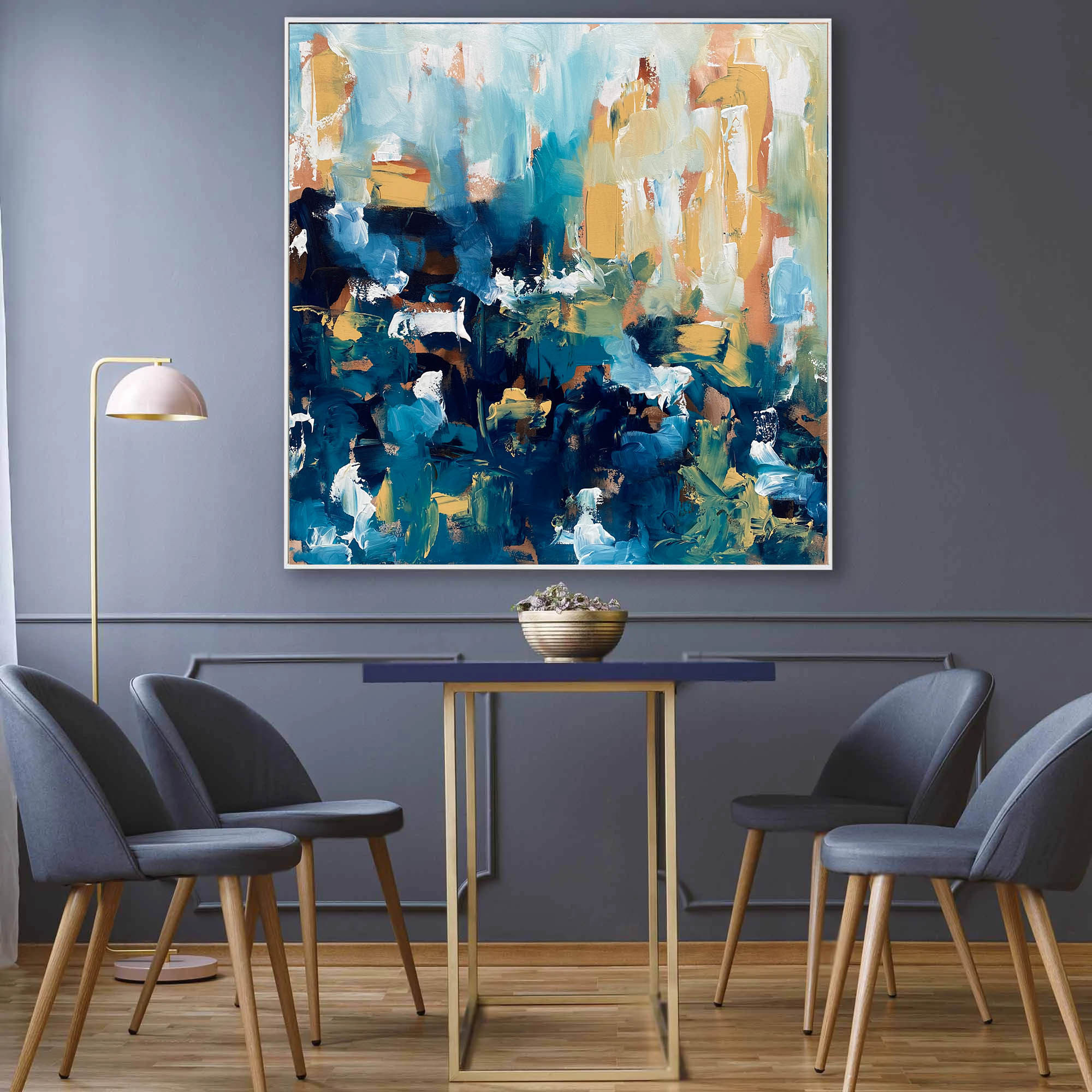 The Morning After II - Original Abstract Painting for Home Decor, Office Art & Gift Ideas | Handmade Canvas Wall Art for Living Room, Bedroom & Dining Room