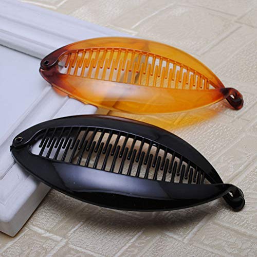 Banana Hair Clips for Women - 2 Pack Durable Hairpins for Girls | Casual & Party Use