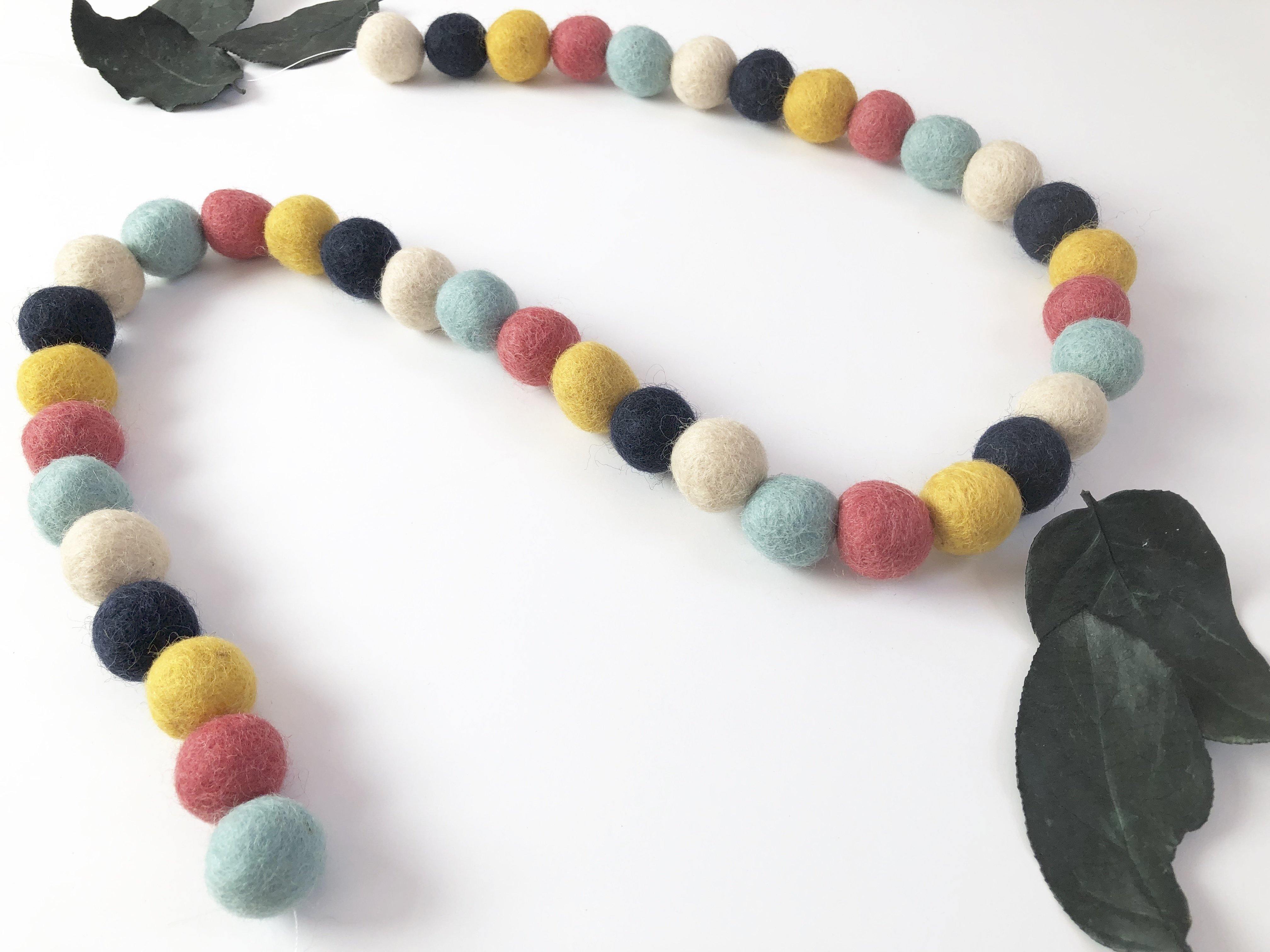 Navy Blue Gold Coral Garland - Elegant Party Decor for Weddings, Baby Showers & Home Decor | Perfect for Christmas, Birthday & Holiday Celebrations