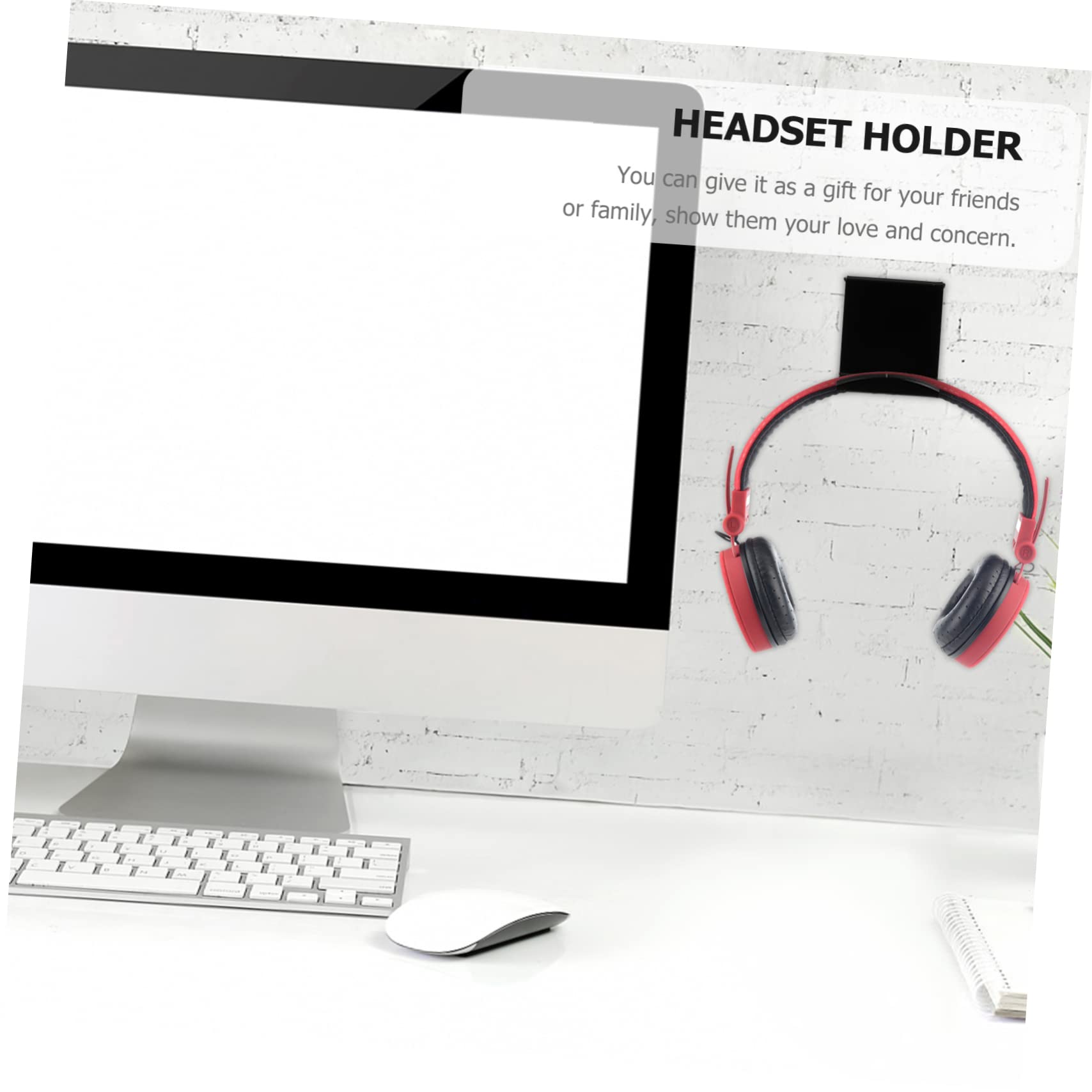 Uonlytech 4 Pack Space-Saving Headphone Hanger - Self-Adhesive Wall Mount Hook for Headphones, Headsets & Gaming Accessories - Perfect for Home, Office & Gaming Setup Organization