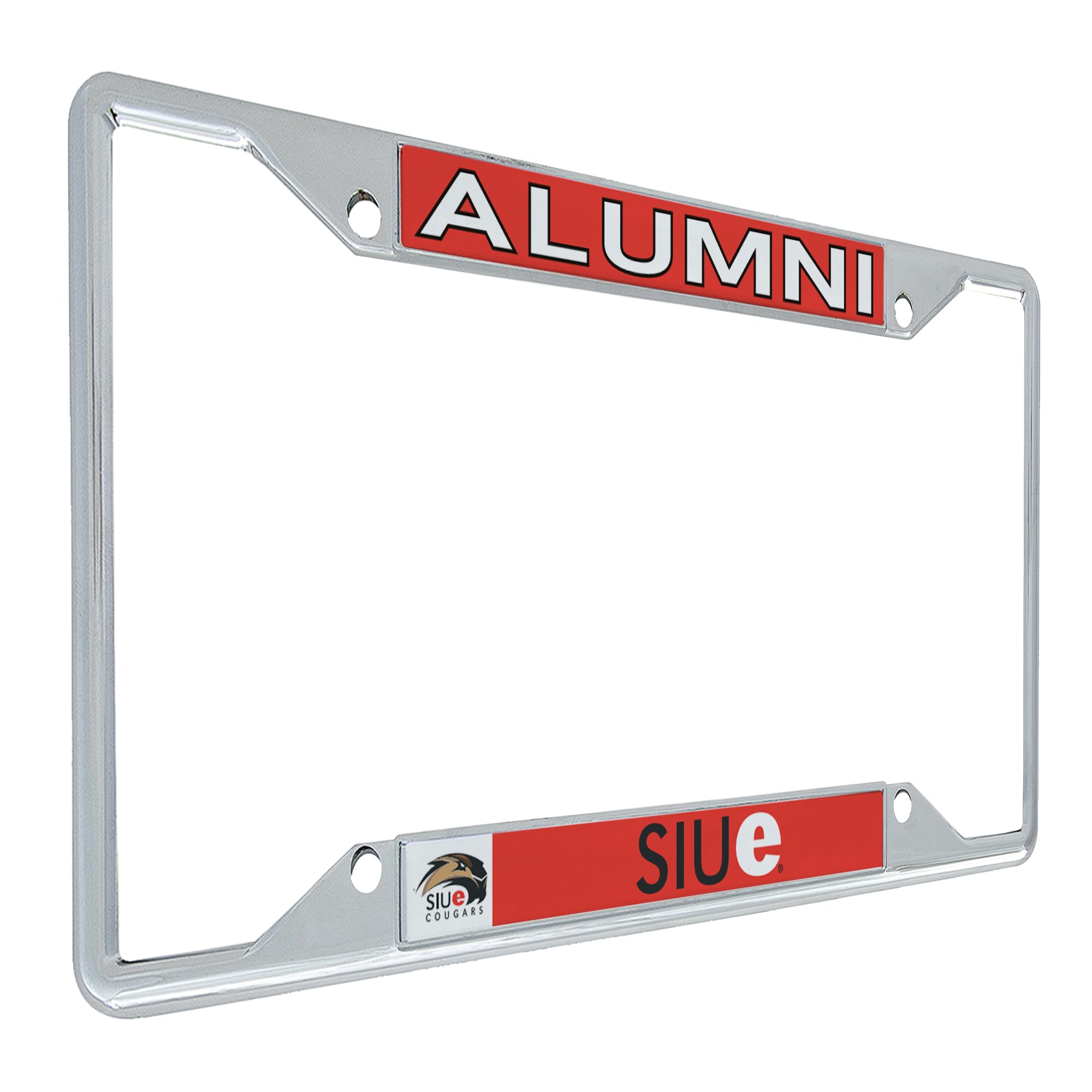 SIUE Cougars Alumni Metal License Plate Frame - Desert Cactus Design Car Tag Holder for Front/Rear Bumper - Perfect for SIU Edwardsville Graduates & Fans - Show School Pride on Your Vehicle