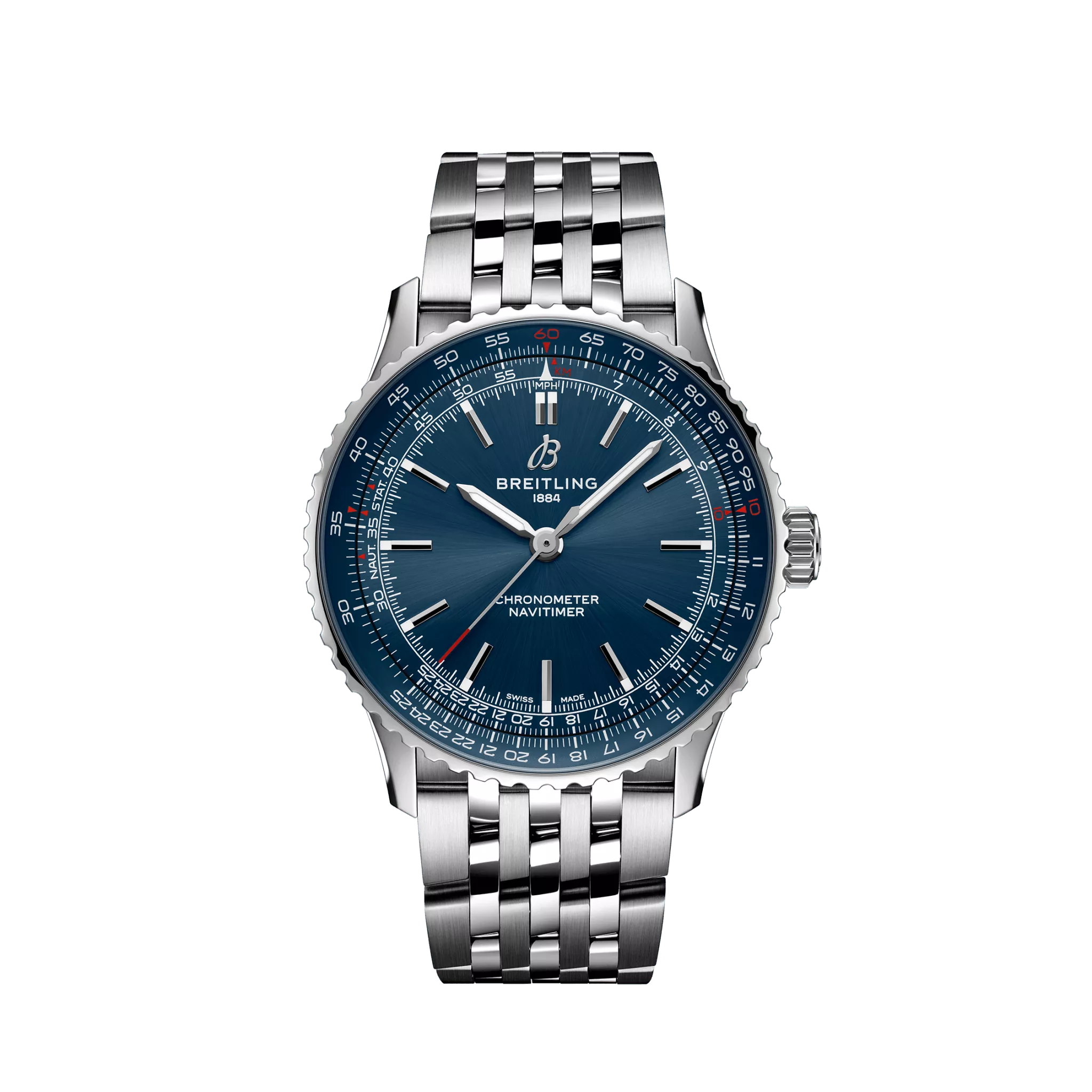 Breitling Navitimer Automatic 41mm Stainless Steel Men's Watch - Luxury Pilot Chronograph for Business, Travel & Formal Occasions