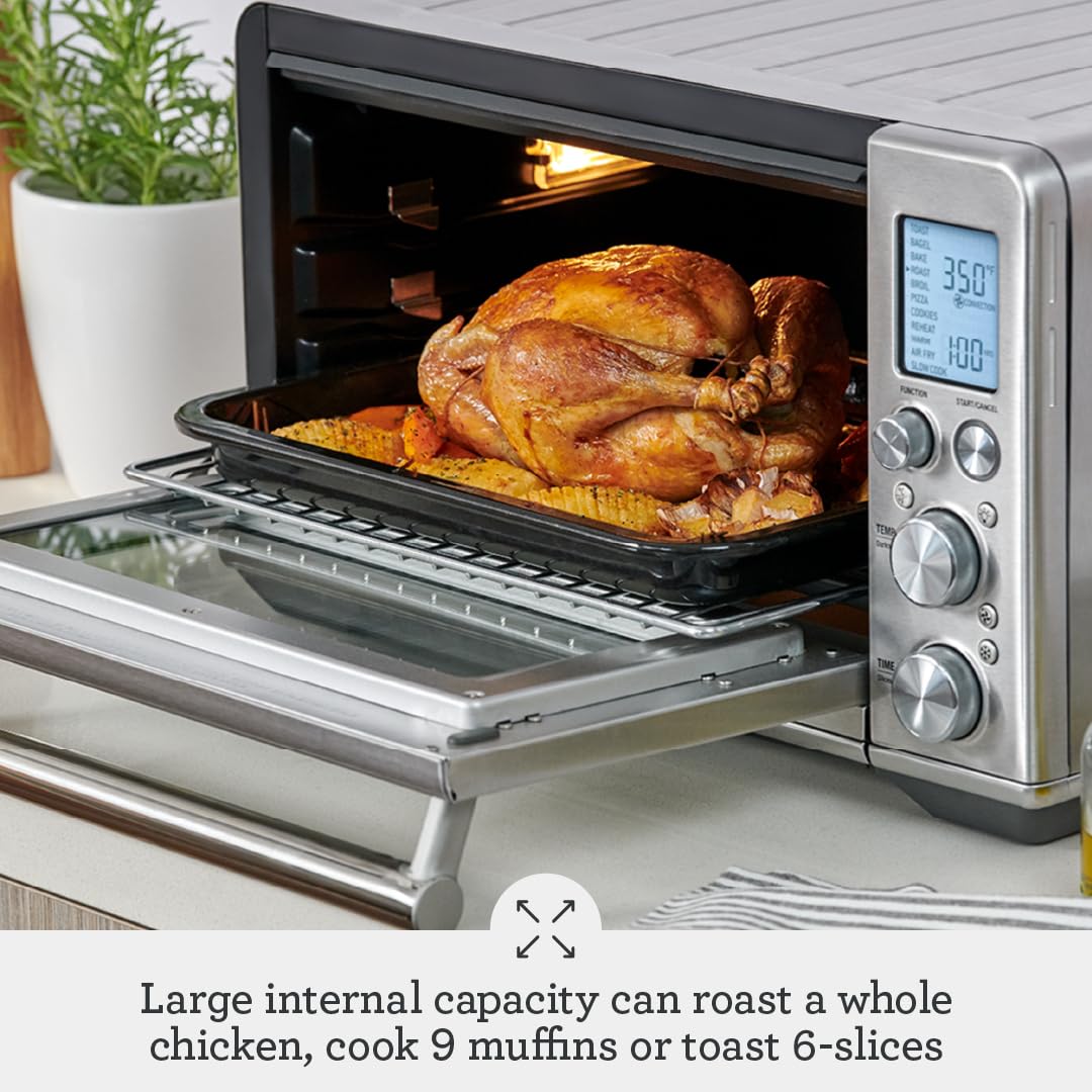 Breville Smart Oven Air Fryer BOV860BTR - Countertop Convection Oven with Air Fryer Function, Black Truffle | Perfect for Baking, Roasting, and Air Frying at Home