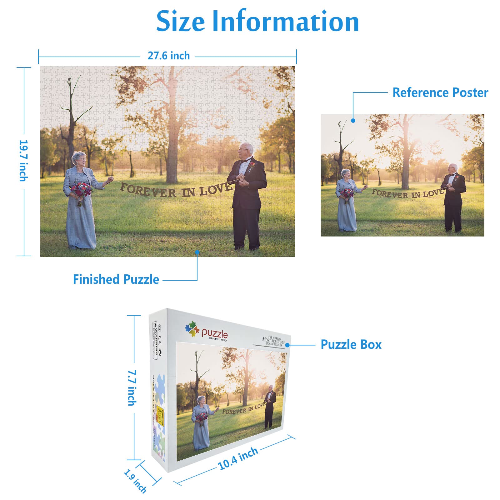 500/1000/2000 Piece Custom Photo Puzzle - Personalized Jigsaw Puzzles from Your Pictures - Perfect Gift for Adults, Teens & Kids - Birthday, Wedding & Family Occasions - Great for Home Decor, Family Bonding & Stress Relief (1000PCS)