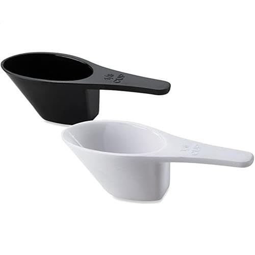 2 Pack Coffee Scoop Measuring Spoons - 1/8 Cup Stainless Steel Coffee Scoop for Ground Coffee, Espresso, Tea & Sugar - Perfect for Coffee Makers, French Press & Kitchen Measuring