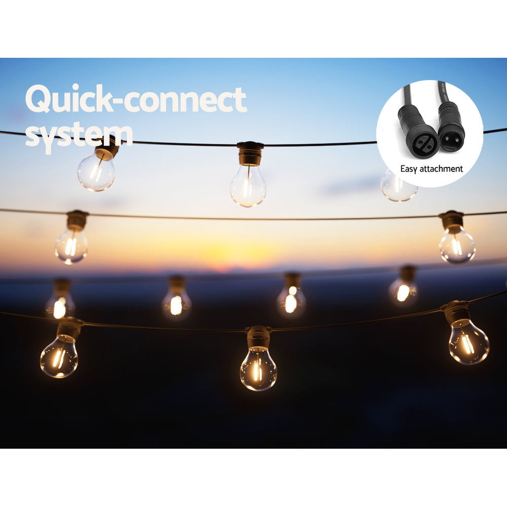 17m Solar Powered LED String Lights Outdoor - Waterproof Fairy Lights for Garden, Patio, Christmas Decor (2 Pack) - Perfect for Backyard Parties, Wedding Decorations & Holiday Lighting