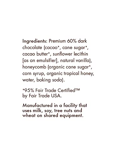 Chuao Chocolatier Honeycomb Dark Chocolate Mini Bars 100-Pack | Gourmet Artisan European Chocolate with No Preservatives | Perfect for Gift Baskets, Christmas, Valentine's Day, Corporate Gifts | Ideal for Office Treats, Party Favors & Holiday Celebrations