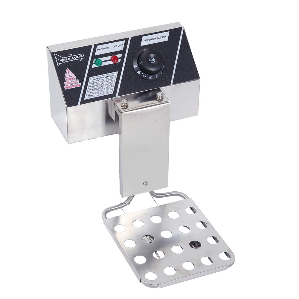 Commercial 5000W Stainless Steel Deep Fryer - 12.7Qt Oil Capacity, 23.26Qt Total - Large Single Basket Electric Fryer 110V for Restaurants, Food Trucks & Home Kitchen Use