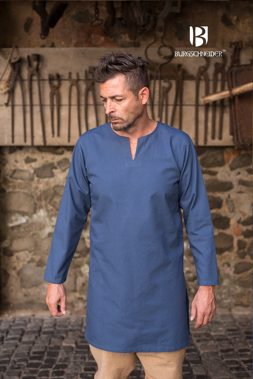 Under Tunic Leif Blue - Soft & Comfortable Women's Layering Top for Casual Wear & Office Outfits