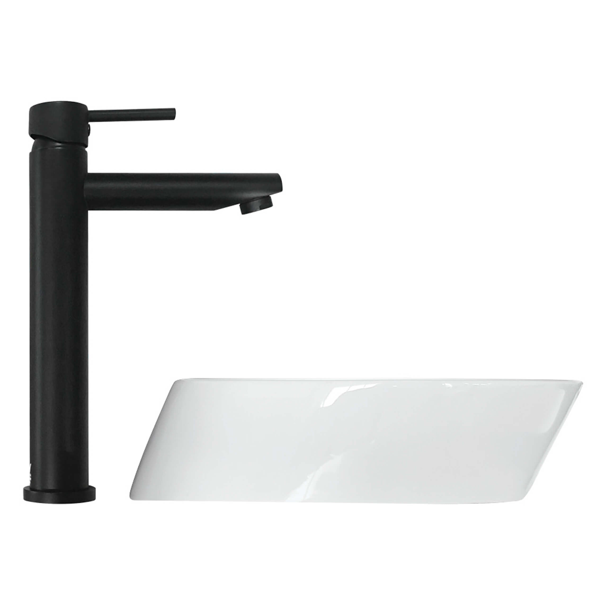 Fienza Alix Above Counter Ceramic Bathroom Sink 390x350x100mm Gloss White - Perfect for Modern Bathroom Vanity and Powder Room Renovation