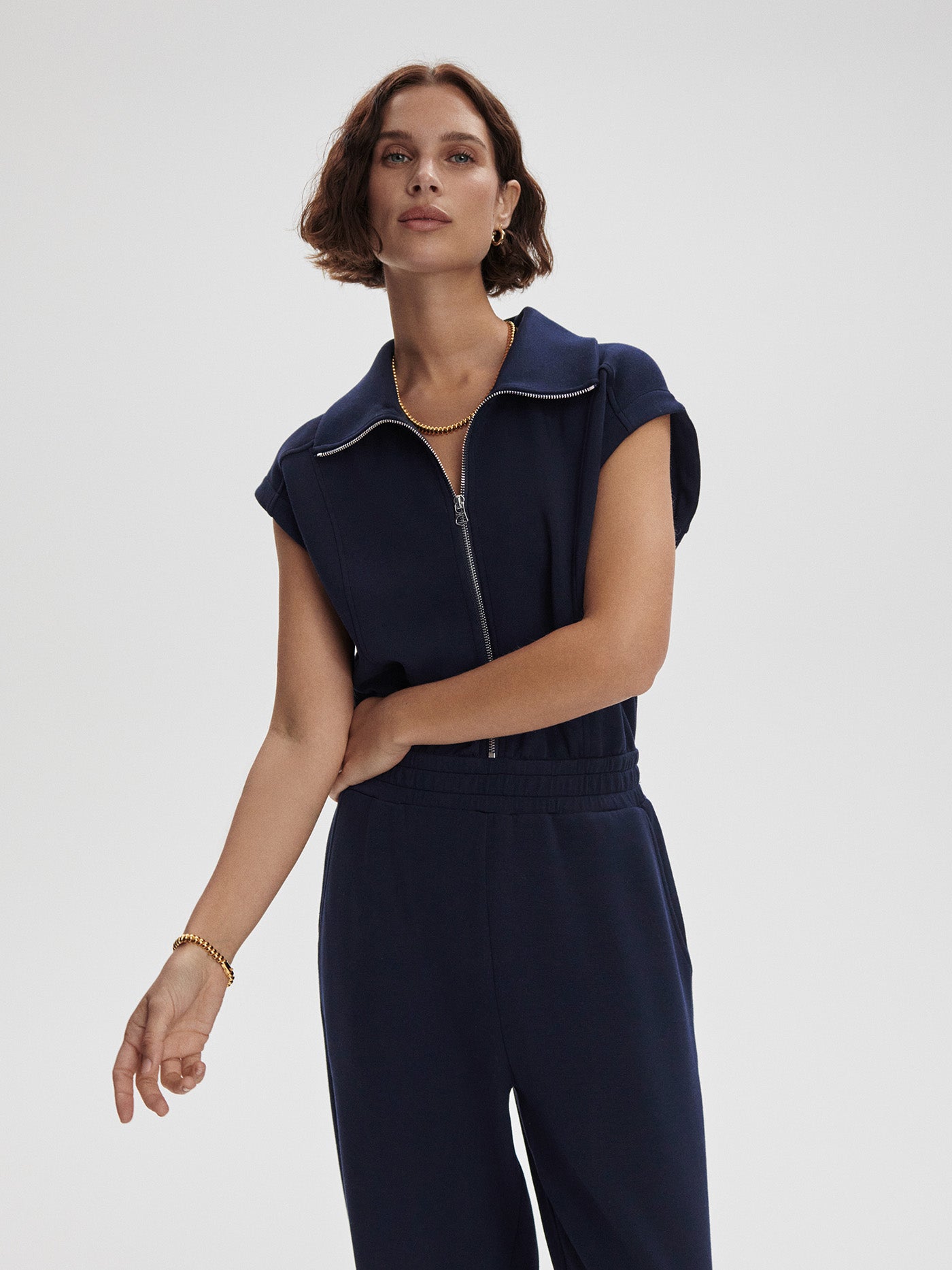Varley Monica Jumpsuit for Women - Navy Blue One Piece Romper | Casual Wear, Travel Outfit, Summer Fashion