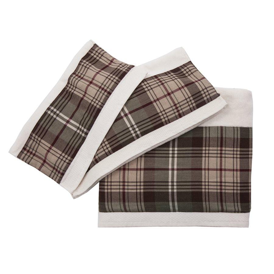 Premium Huntsman Plaid 3-Piece Bath Towel Set - Soft Absorbent Cotton Towels for Bathroom, Spa & Gym - Luxury Home Decor Gift Idea