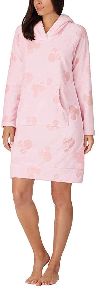 Disney Women's Minnie Mouse Fleece Lounge Hoodie - Soft & Cozy Pullover Sweatshirt for Casual Wear, Home Relaxing & Disney Fan Gifts