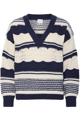 Elegant Ash V Neck Jumper with Total Eclipse Strip - Women's Casual Knit Sweater for Fall & Winter Fashion | Perfect for Office, Date Night & Cozy Evenings