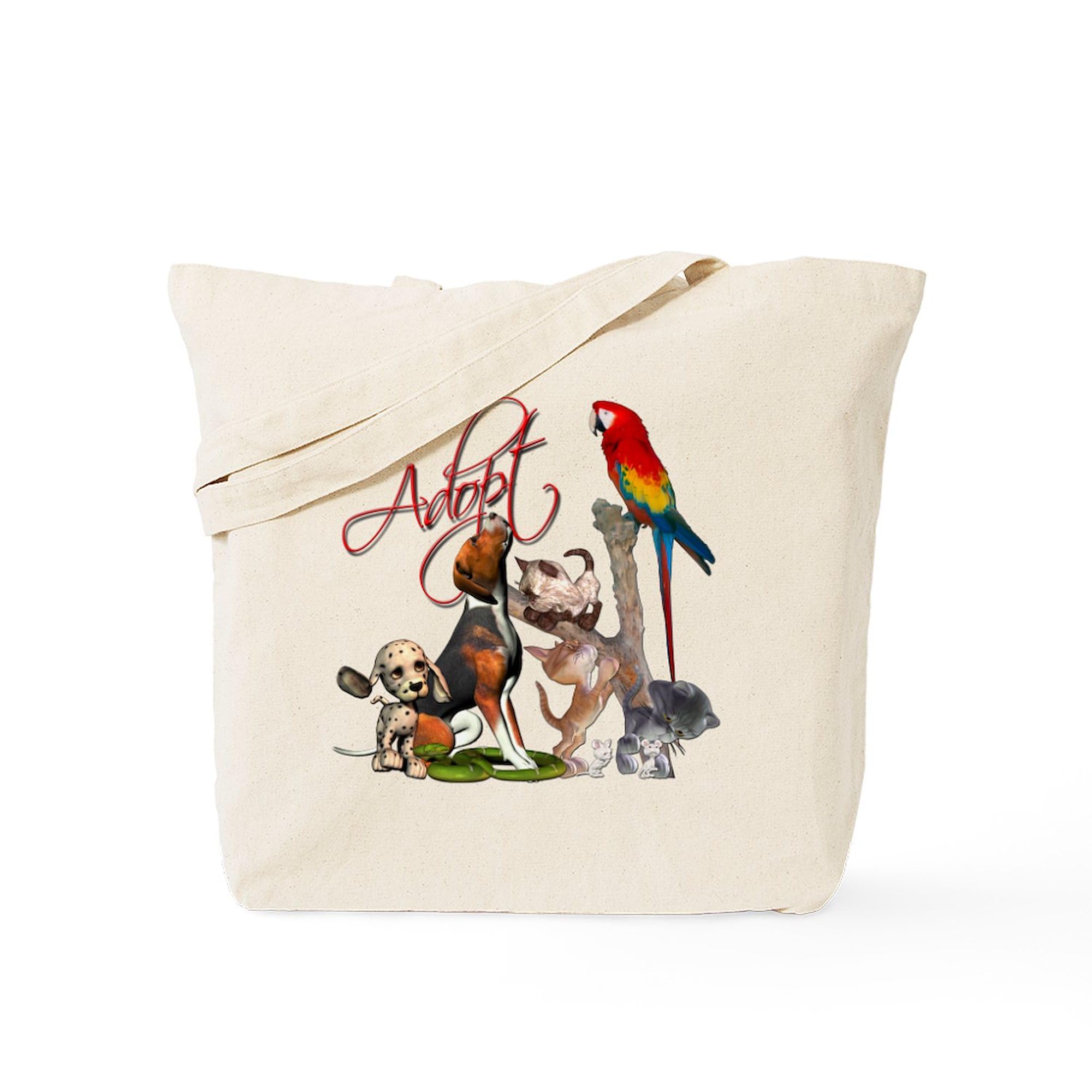 Adopt A Pet Tote Bag - Eco-Friendly Natural Canvas Reusable Shopping Bag for Groceries, Beach & Everyday Use