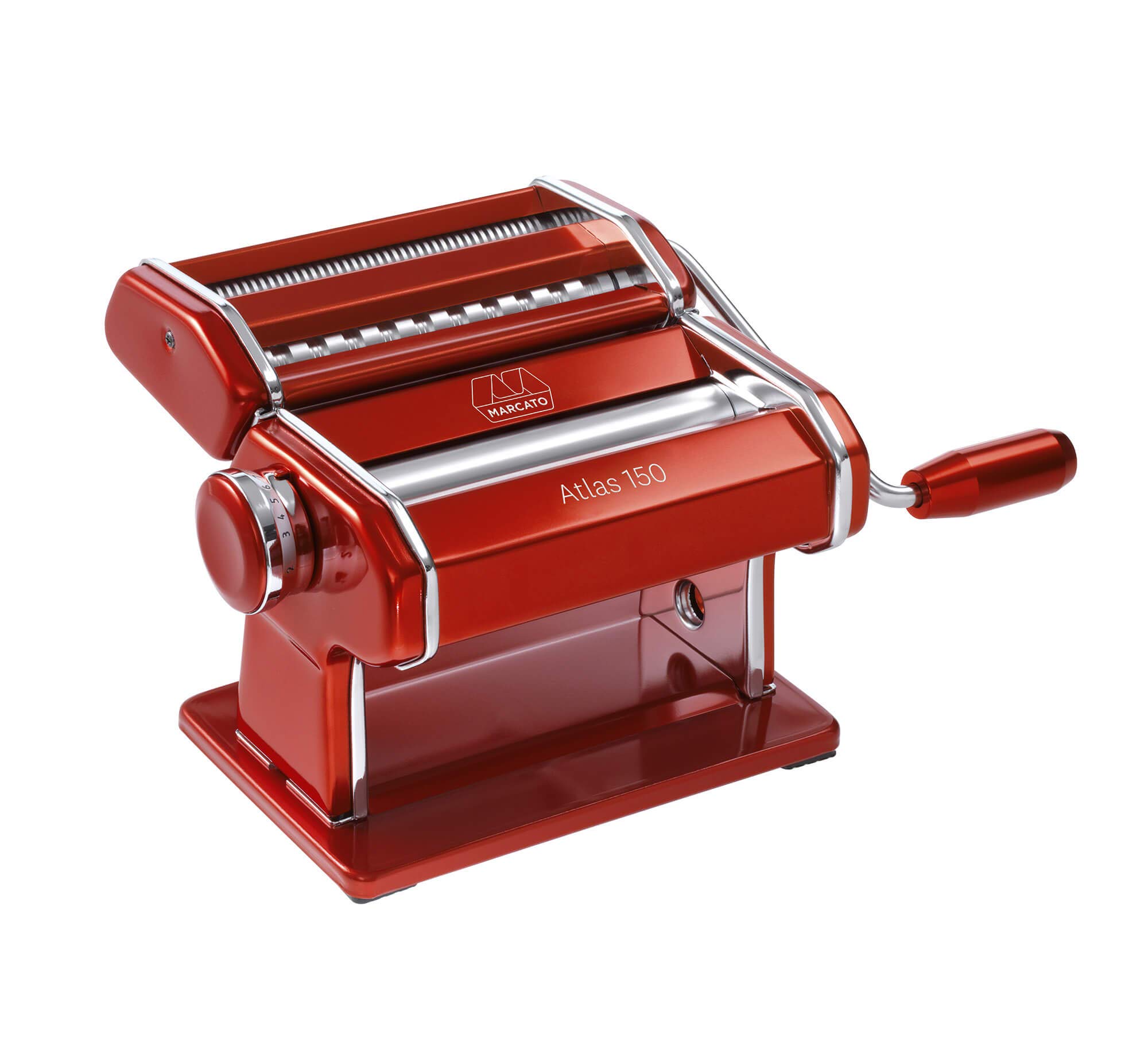 Marcato Atlas 150 Pasta Machine - Italian Made Stainless Steel Pasta Maker with Cutter & Hand Crank - Perfect for Homemade Pasta, Ravioli & Noodles - Kitchen Essentials for Italian Cuisine Lovers