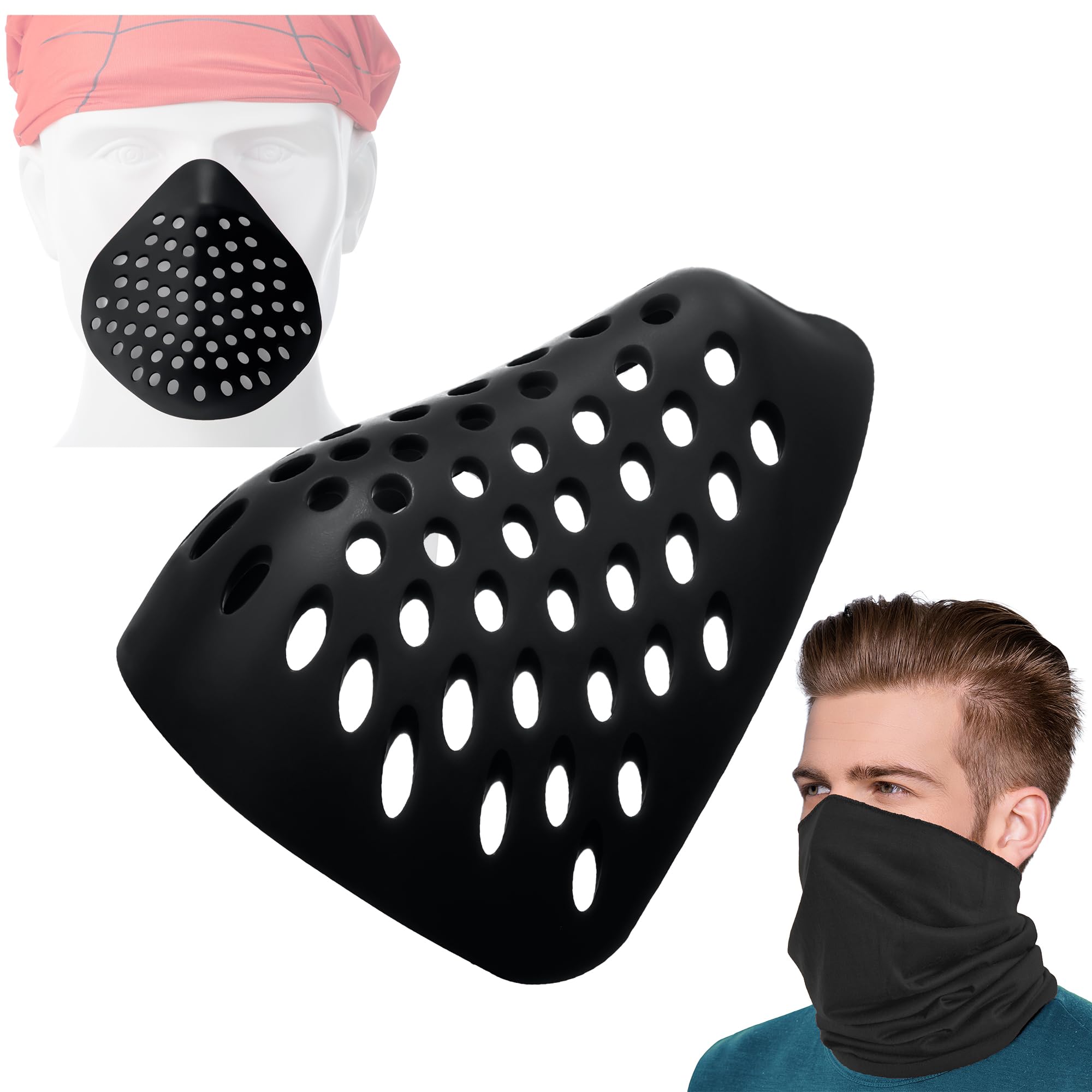 Dreyoo 3D Silicone Mask Inner Bracket - Breathable Face Support for Halloween Masks, Balaclavas, Airsoft & Paintball Protective Gear - Perfect for Cosplay, Sports & Outdoor Activities