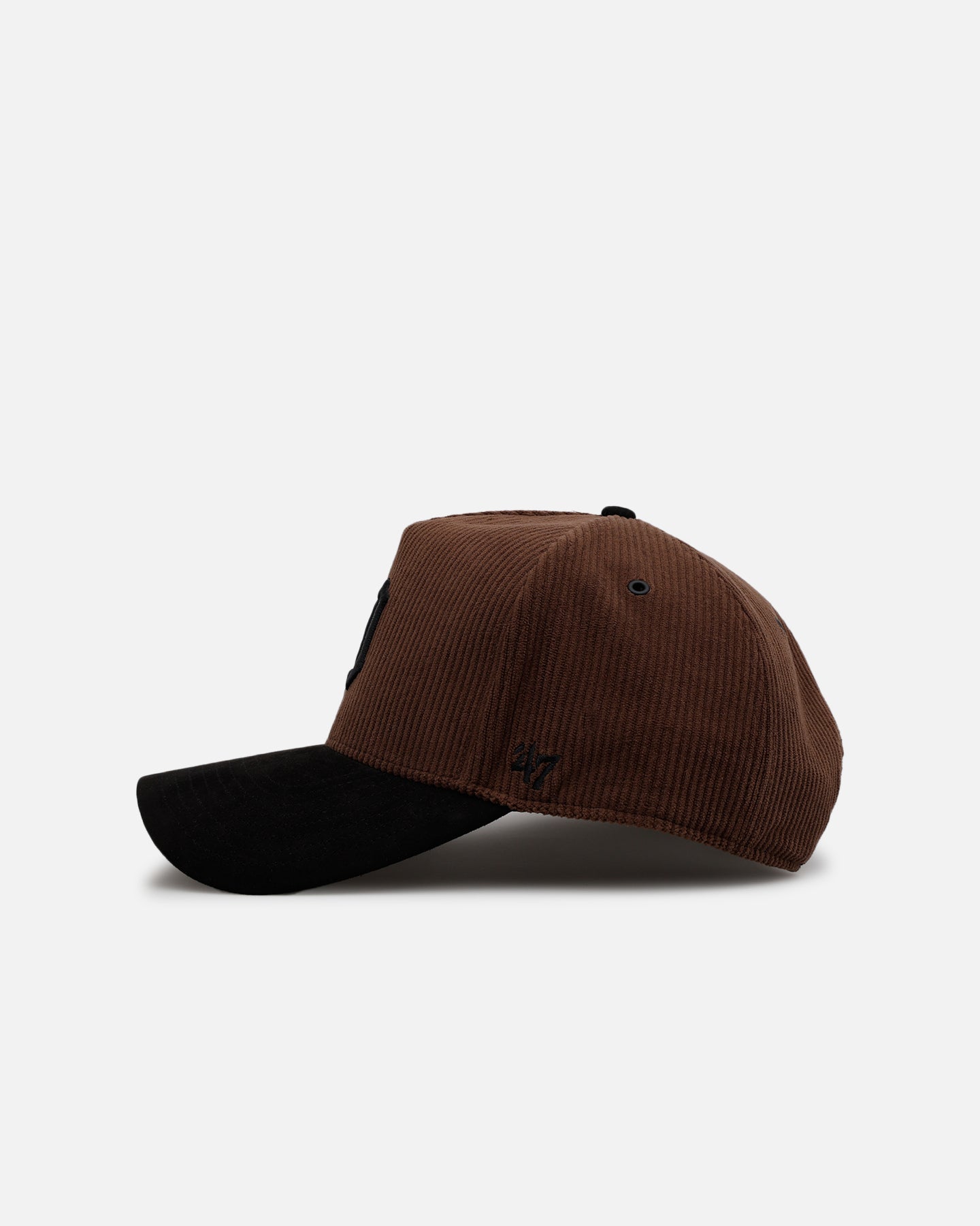 47 Brand Detroit Tigers 'Barren' Snapback Hat - Corduroy Baseball Cap in Brown/Black for Men's Sports & Casual Wear