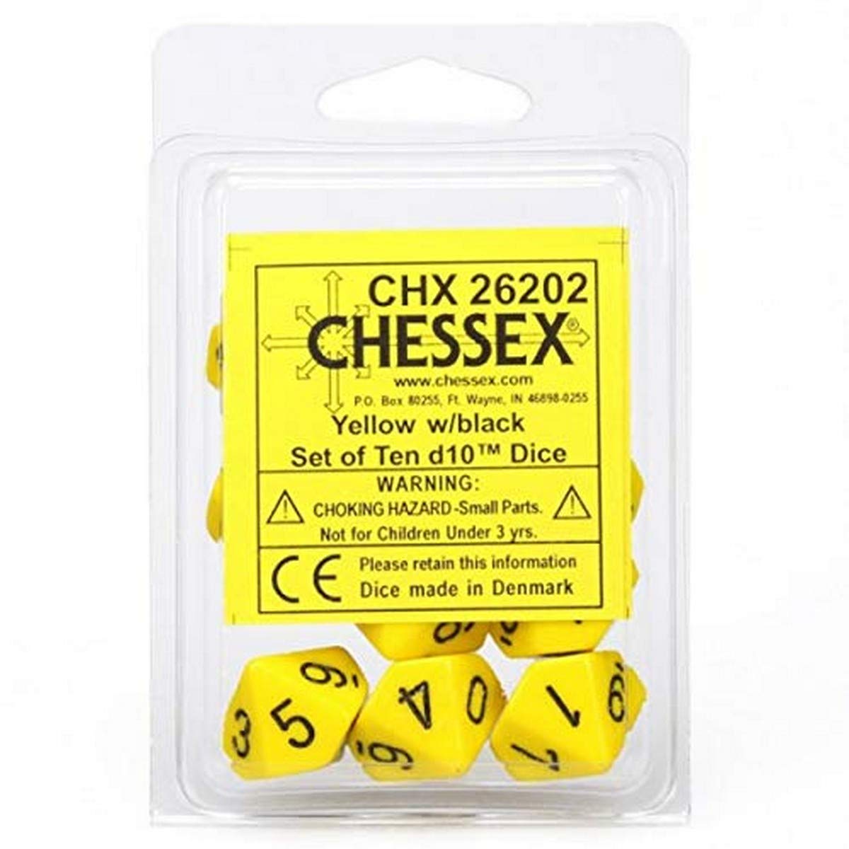 Chessex 26202 Premium RPG Dice & Gaming Accessories for Tabletop Games, D&D, and Board Game Enthusiasts - Perfect for Game Nights & Role-Playing Adventures