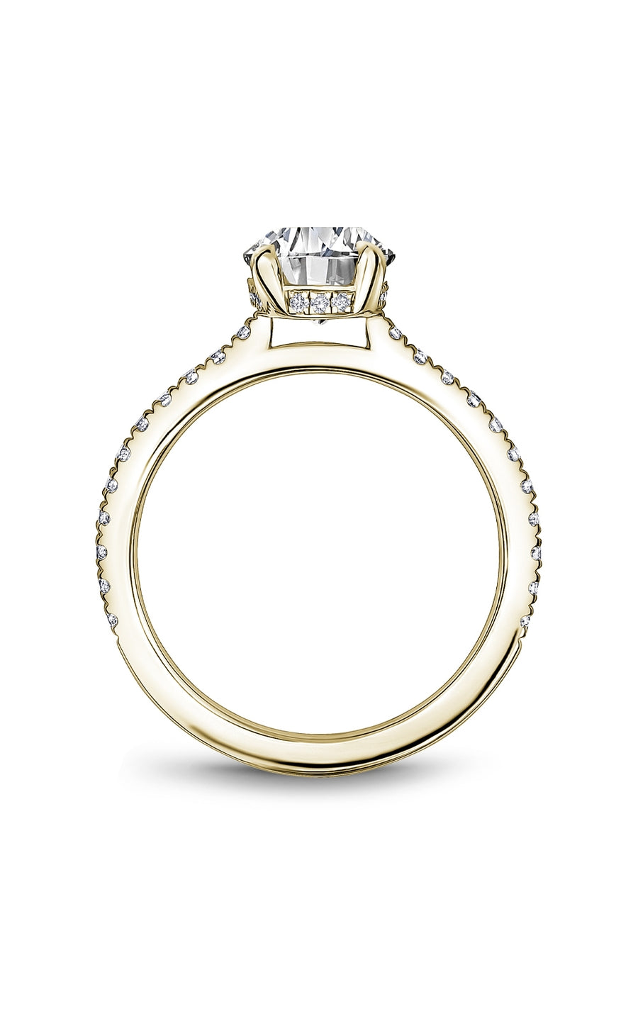 Noam Carver B502 02YA Bridal Engagement Ring - 14K White Gold Diamond Wedding Band for Women - Perfect for Proposals, Anniversaries & Romantic Occasions