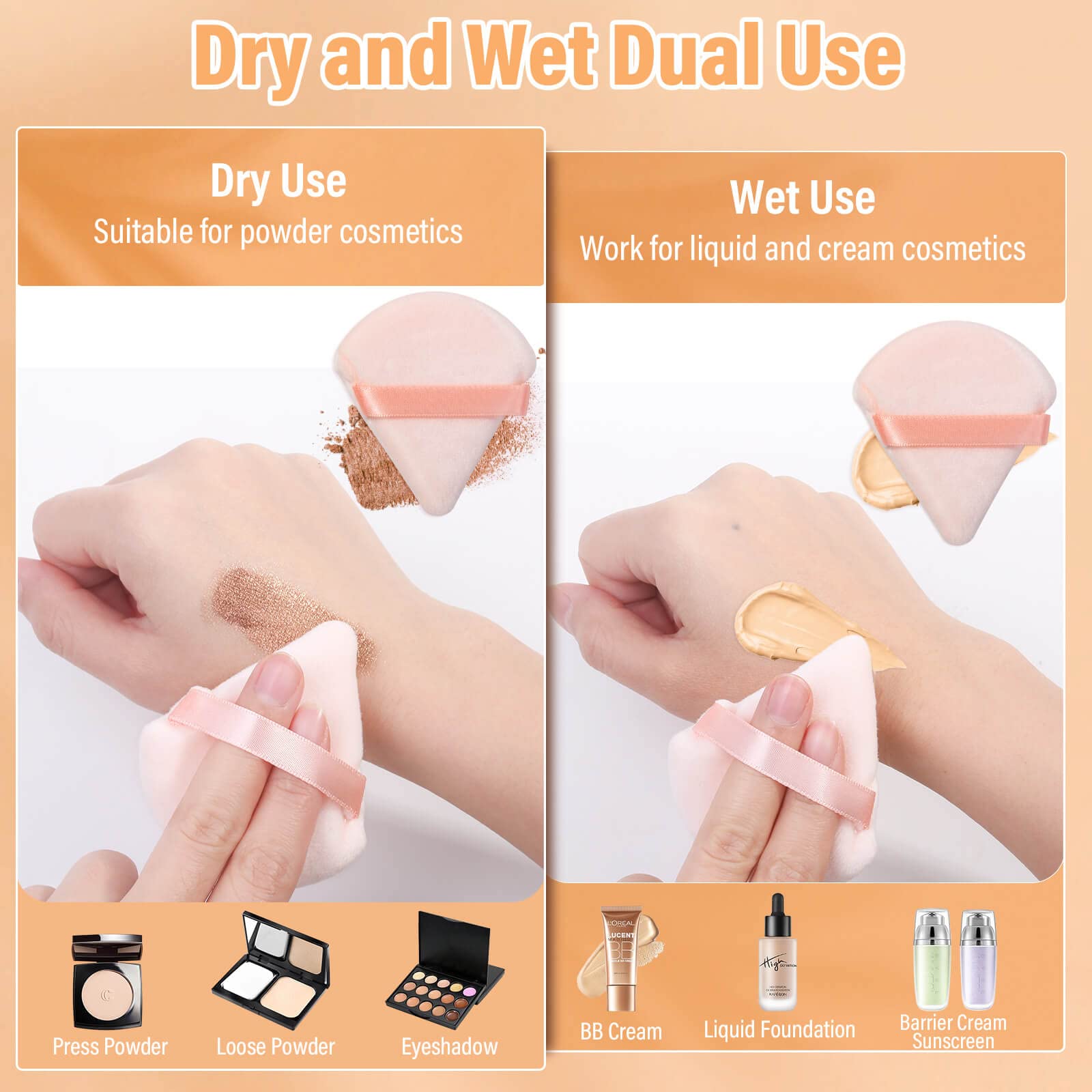 20pcs Triangle Powder Puffs - Premium Makeup Sponge Applicators for Loose & Pressed Setting Powder | Soft Face & Eye Cosmetic Puffs | Perfect for Professional Makeup Artists & Daily Beauty Routine