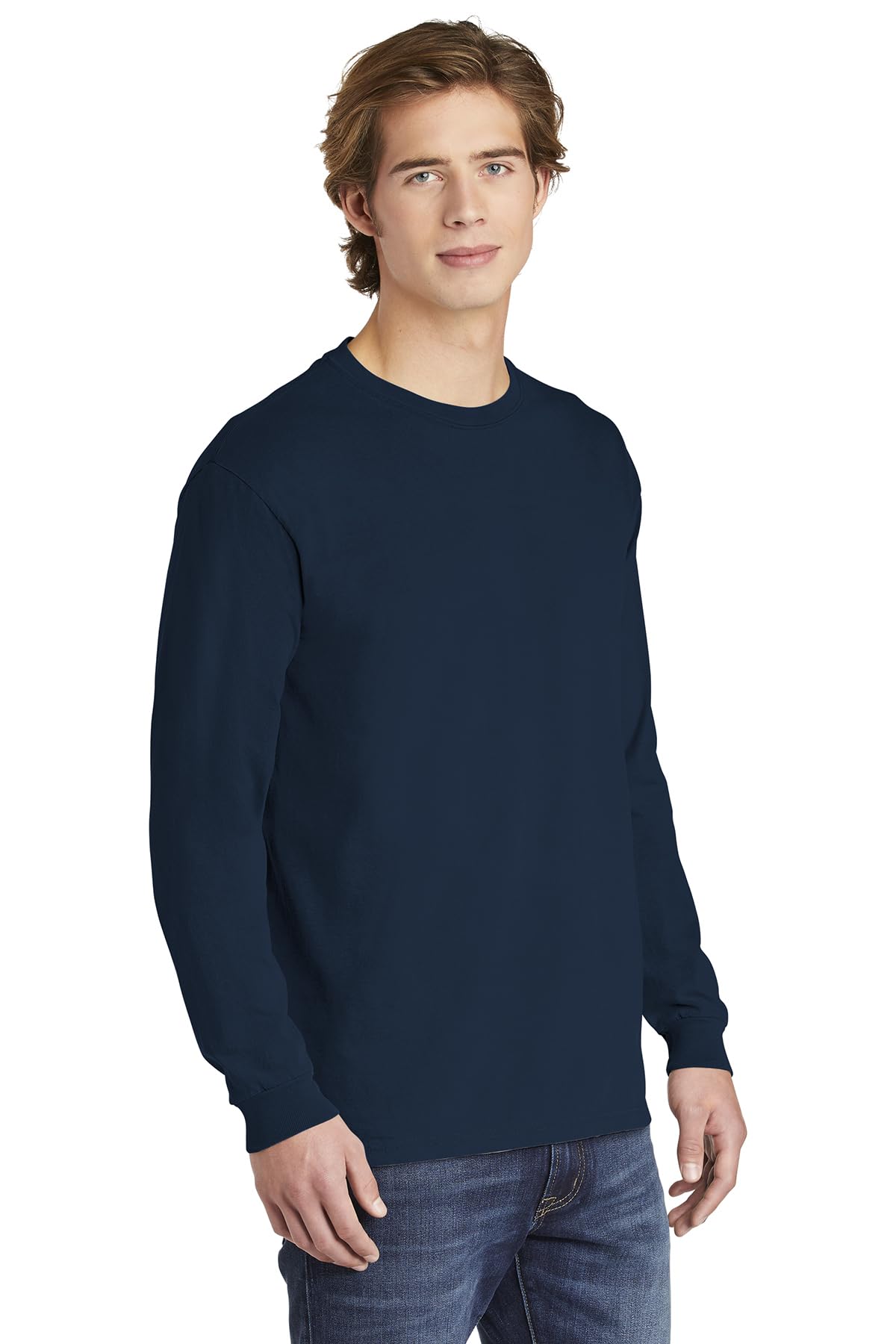 Comfort Colors Men's Long Sleeve T-Shirt - Soft Cotton Crewneck Tee Style 6014 for Casual Wear & Everyday Comfort