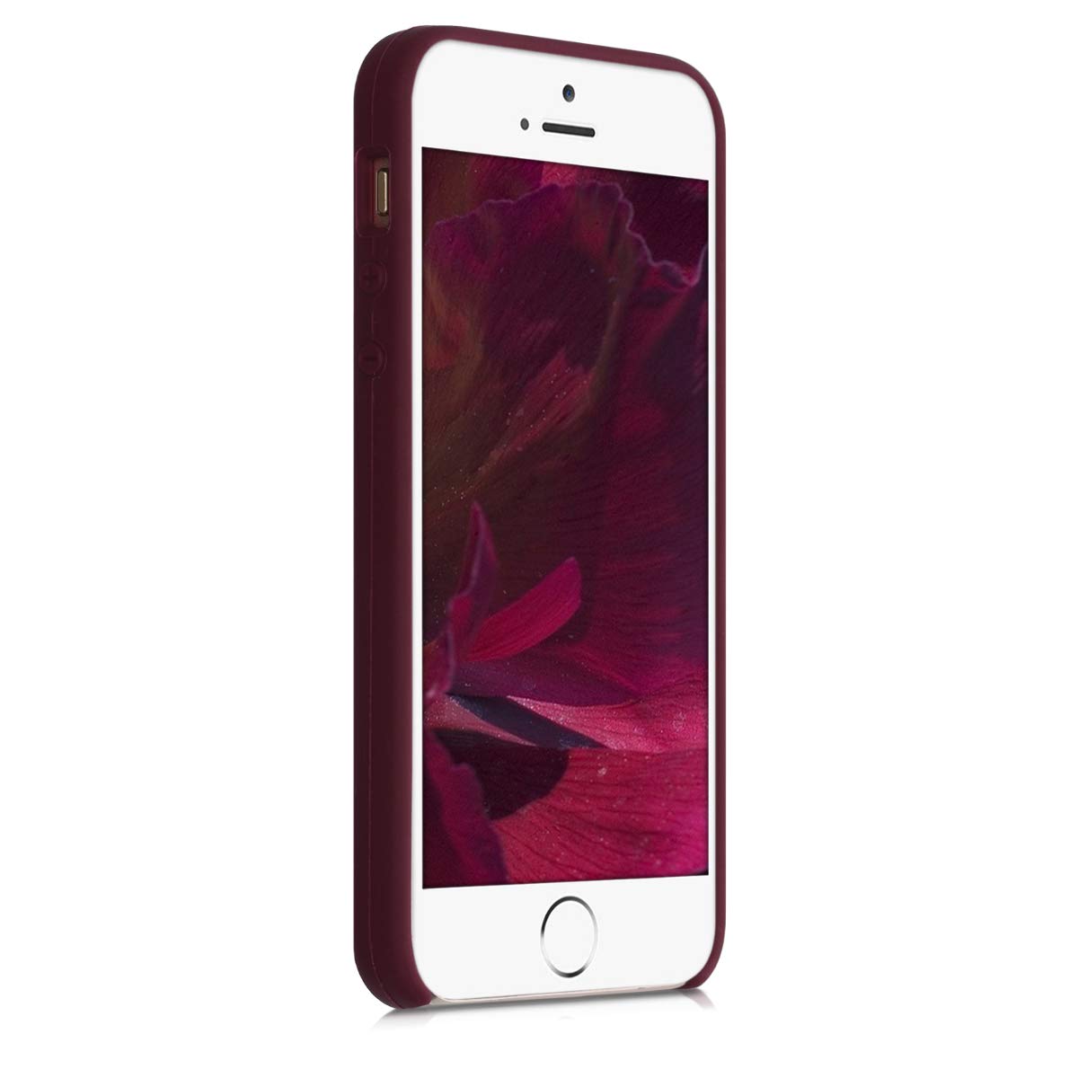 kwmobile Premium TPU Silicone Phone Case for Apple iPhone SE (1st Gen 2016) / iPhone 5 / iPhone 5S - Soft Finish Protective Cover in Tawny Red - Perfect for Everyday Use, Work & Travel