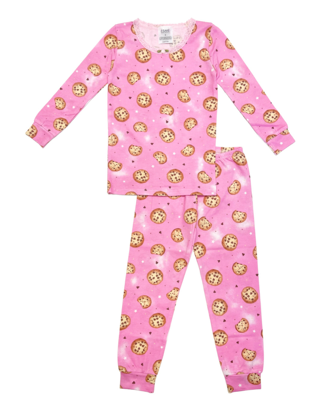 Pink Cookie Full Length Outfit Set for Women - Stylish Lounge & Sleepwear, Perfect for Relaxing at Home, Sleepovers, and Cozy Nights