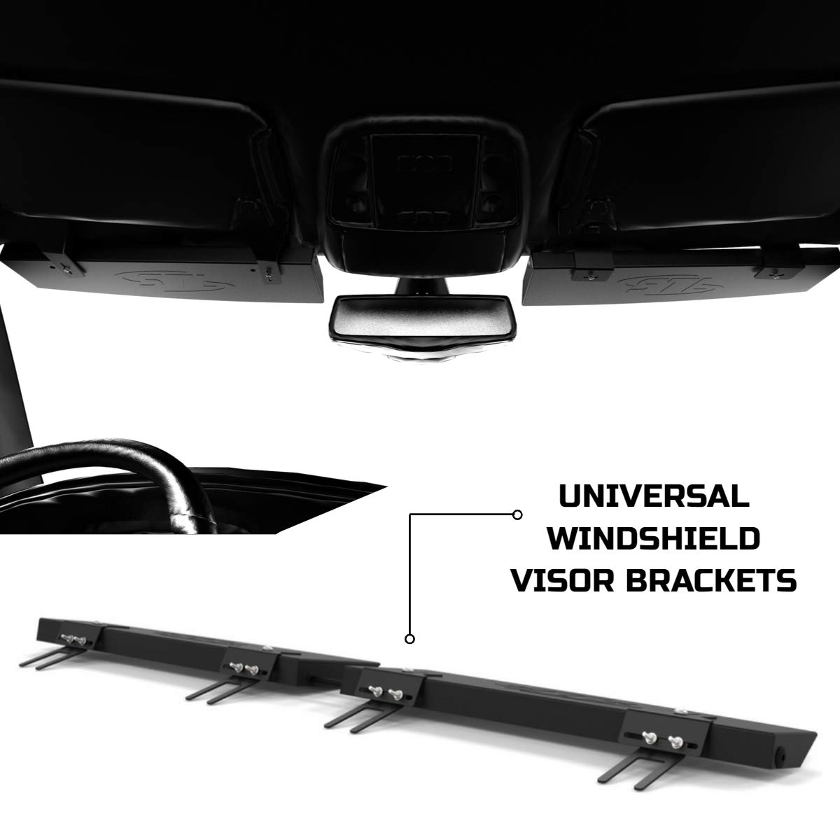 SpeedTech Raptor TIR LED Strobe Visor Light Bar - Red/Clear Emergency Vehicle Lights with Bracket & Control Box for Police, Trucks, SUVs | Interior Windshield Mount for Road Safety & Emergency Response