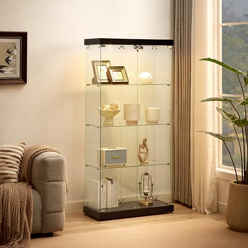 White With Light-2 Door 4 Shelves-2