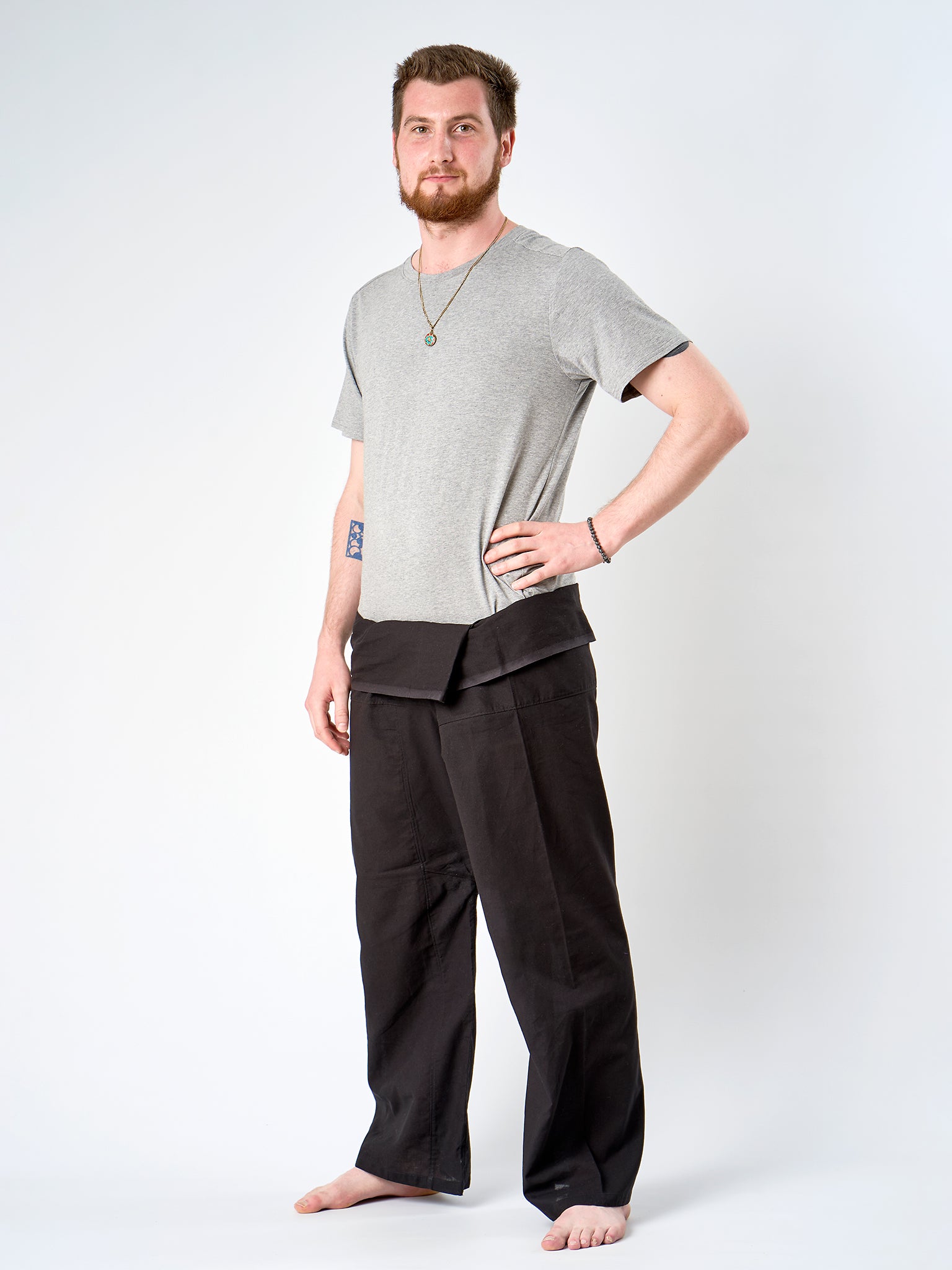 Organic Cotton Yoga Pants for Women - Comfortable & Breathable Thai Fisherman Pants - Perfect for Yoga, Meditation & Lounge Wear