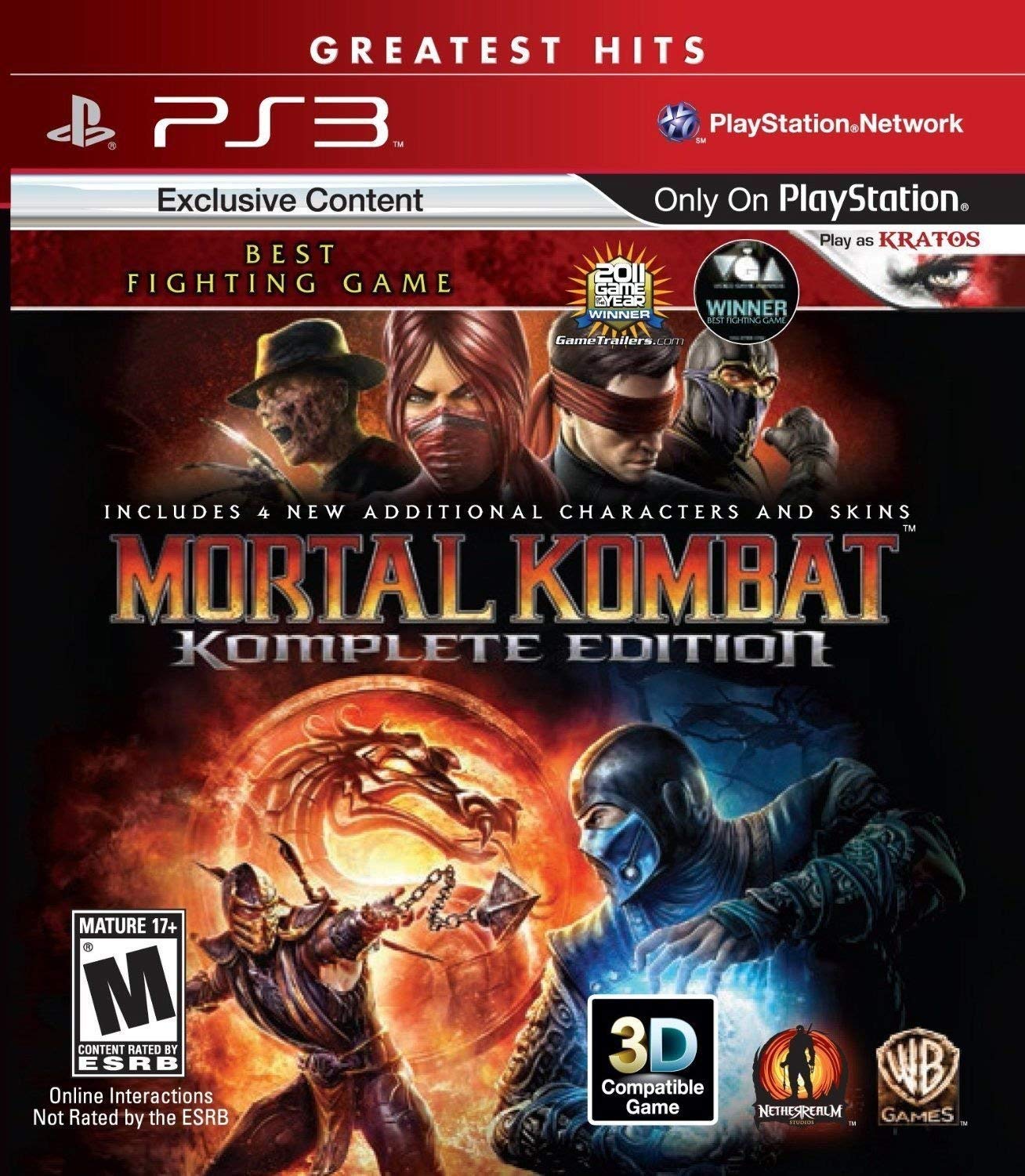 Mortal Kombat: Komplete Edition for PlayStation 3 - WB Games Fighting Video Game | Perfect for Competitive Gaming & Home Entertainment